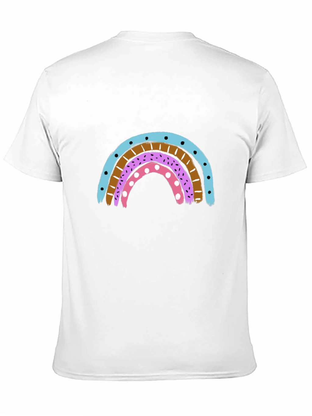 Rainbow Graphic Print Crew Neck T-Shirt