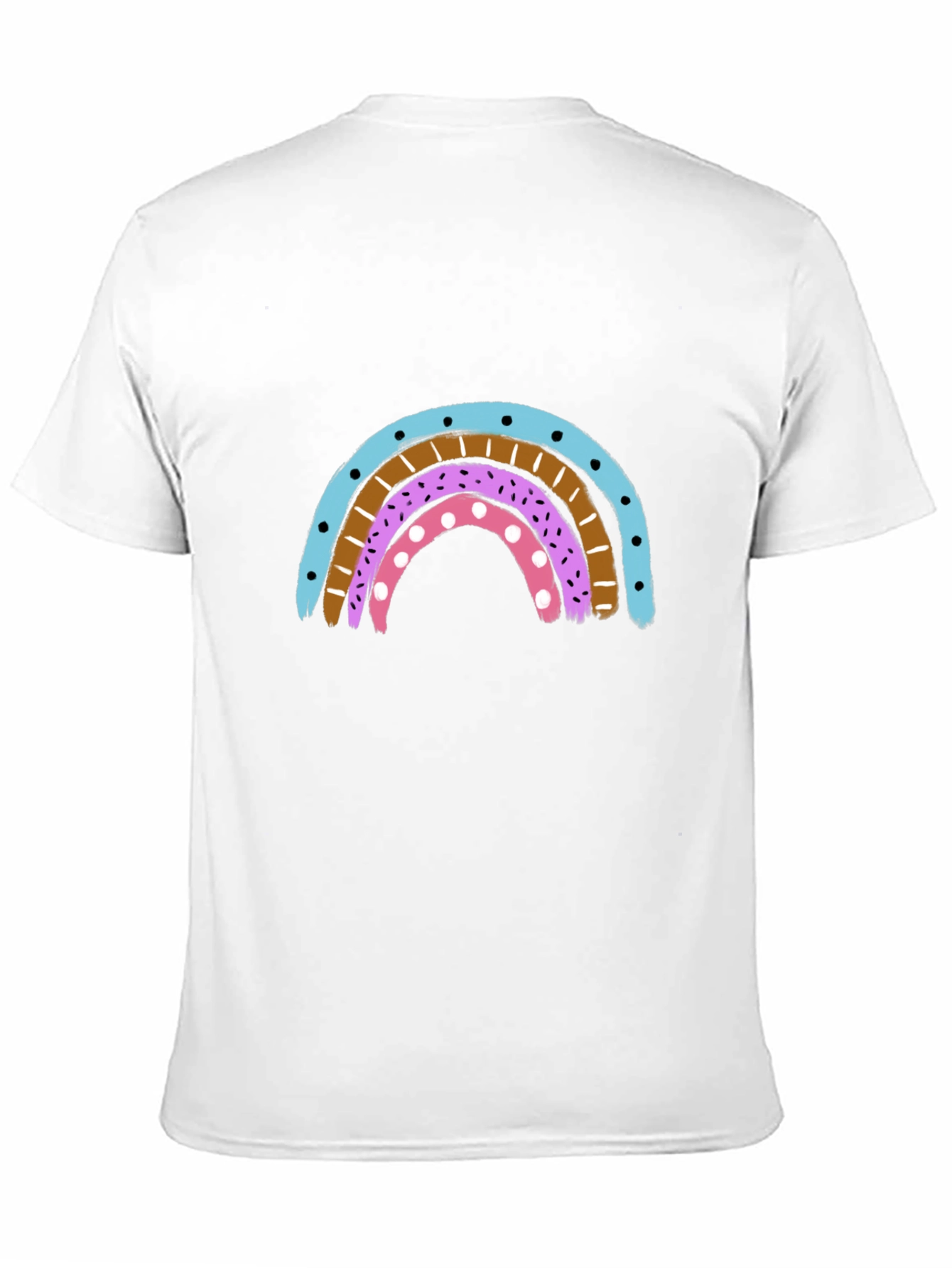 Rainbow Graphic Print Crew Neck T-Shirt