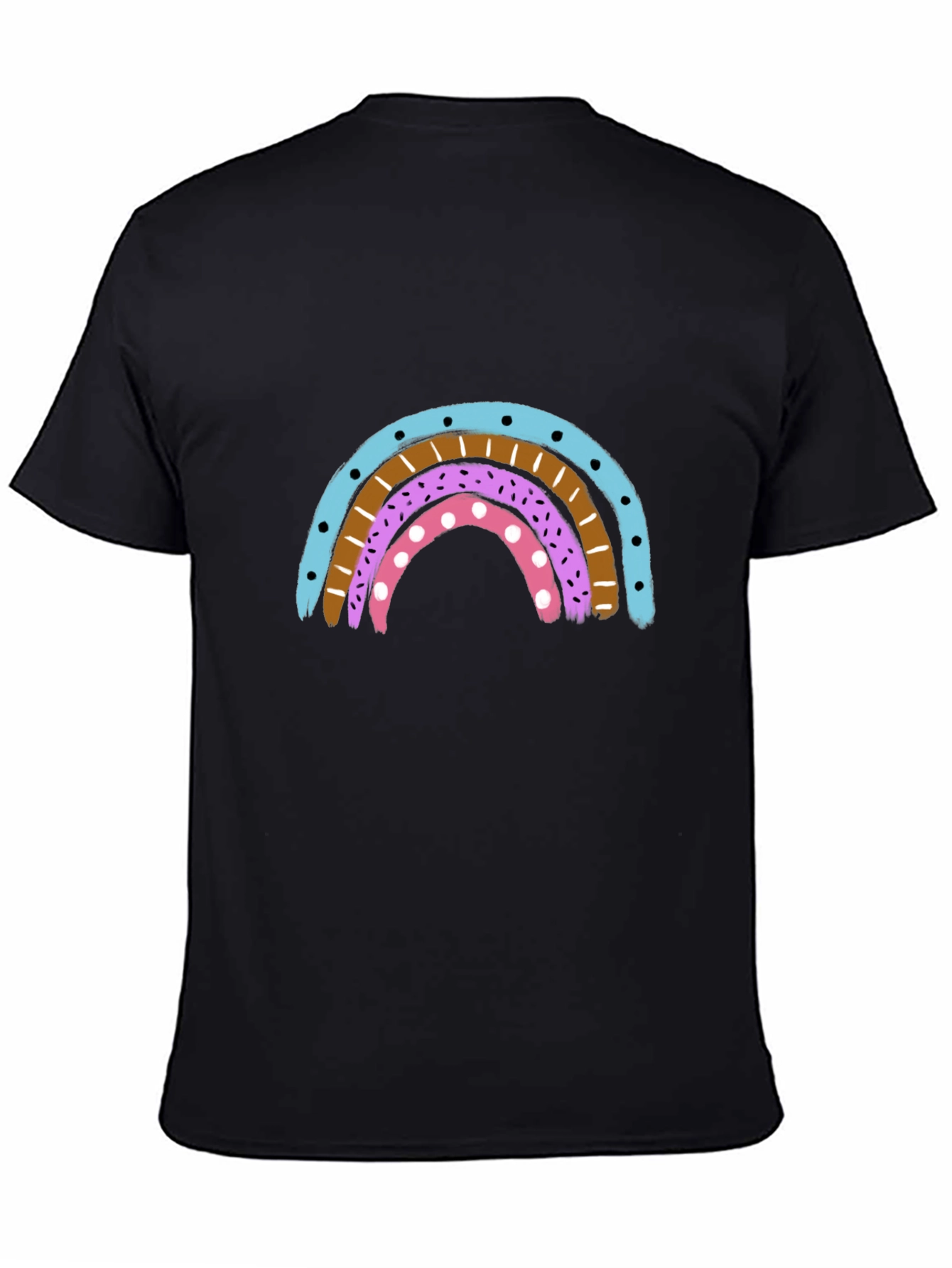 Rainbow Graphic Print Crew Neck T-Shirt