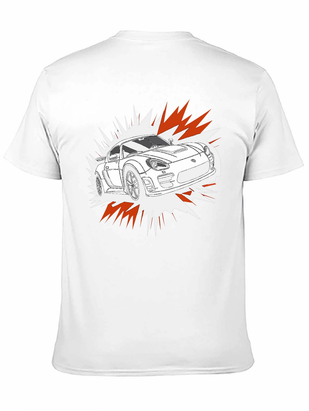 Cool Car Graphic T-Shirt - Black Cotton Tee