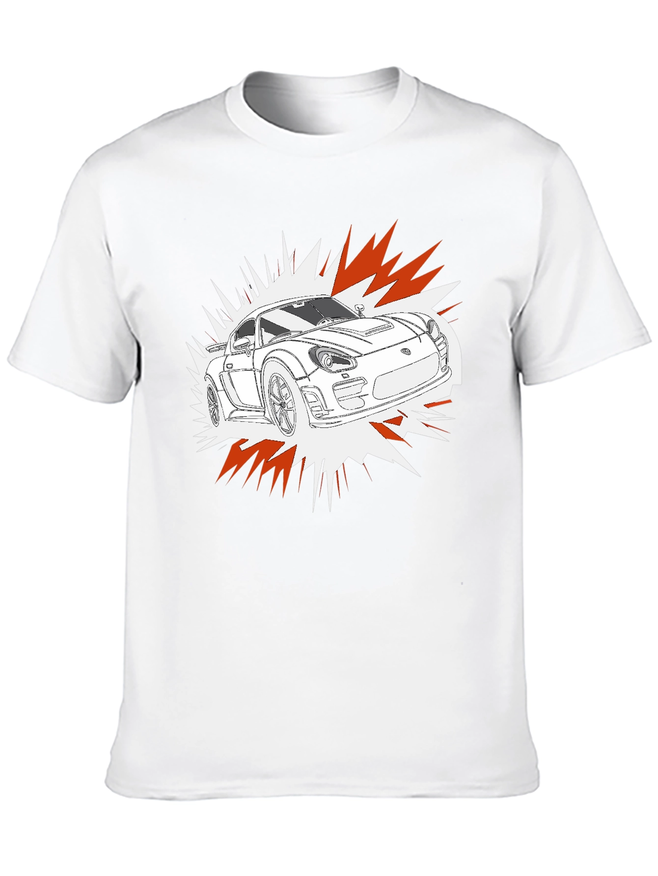 Cool Car Graphic T-Shirt - Black Cotton Tee