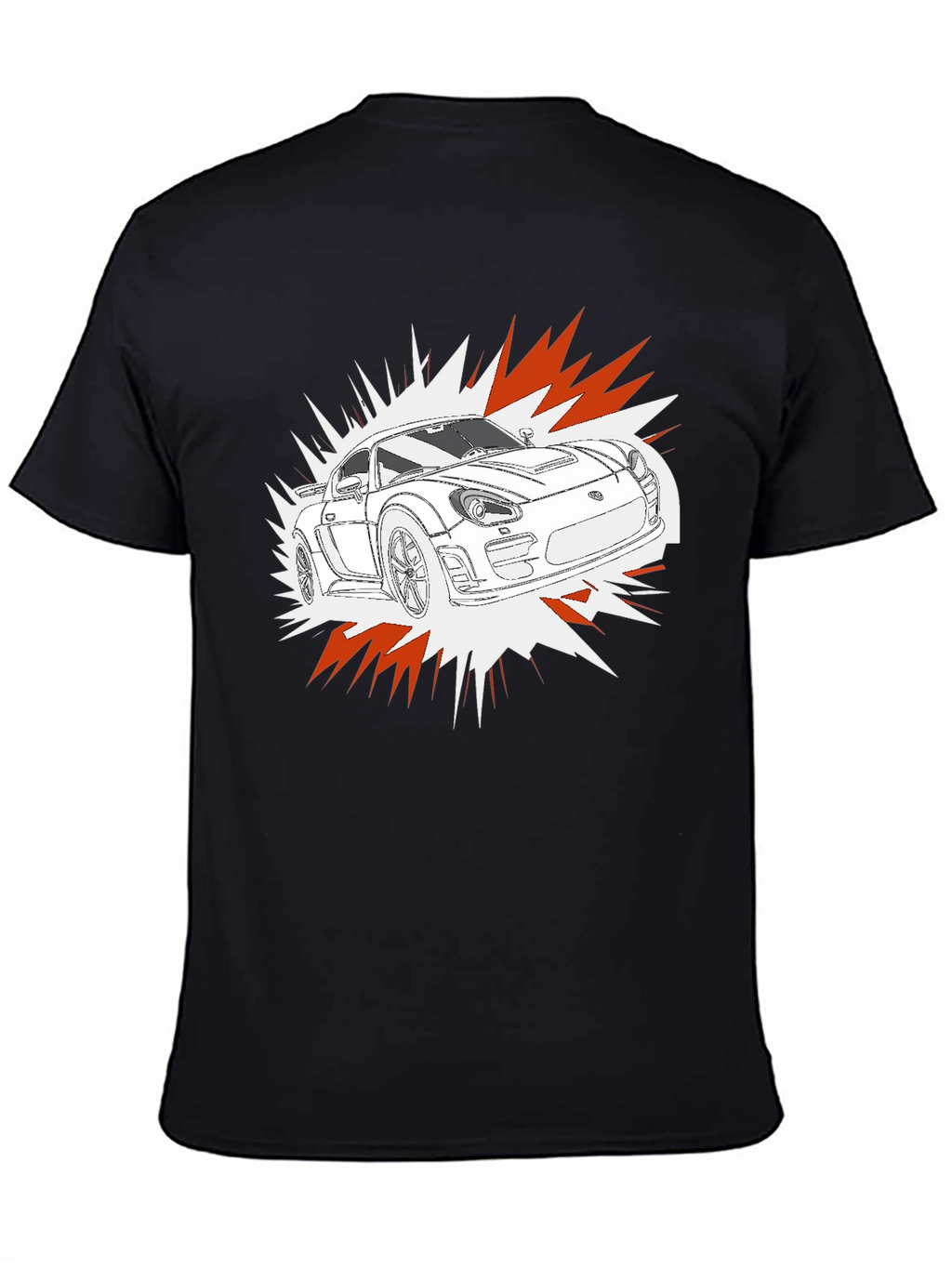 Cool Car Graphic T-Shirt - Black Cotton Tee