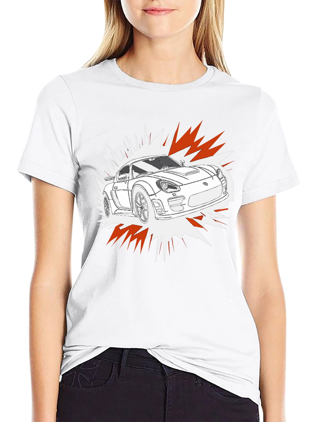 Cool Car Graphic T-Shirt - Black Cotton Tee