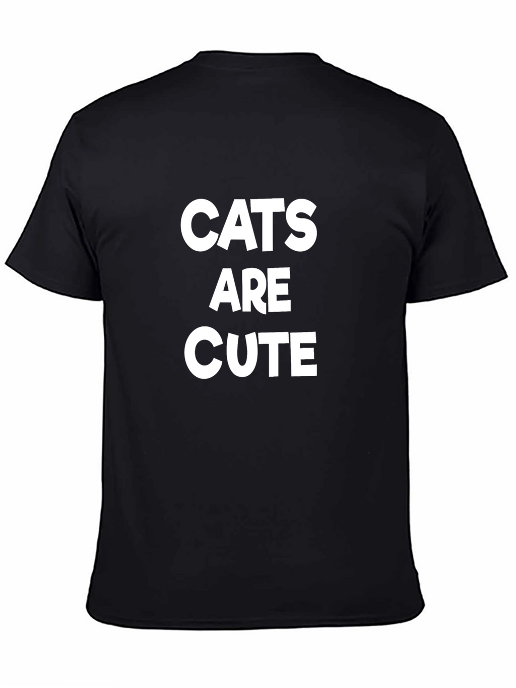 Cats are Cute Graphic T-Shirt - Black