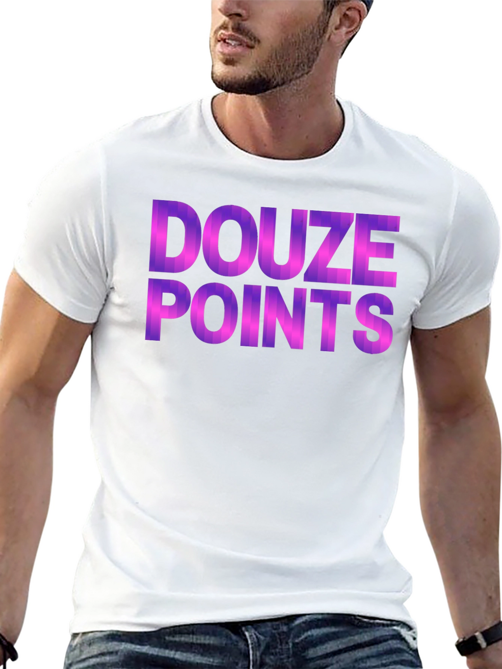 Douze Points Graphic Tee - Black Cotton Blend Shirt
