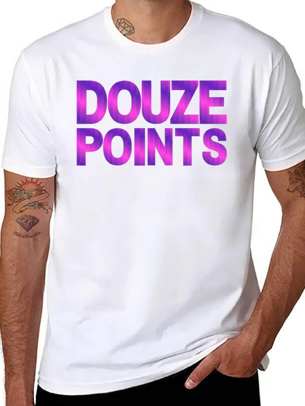 Douze Points Graphic Tee - Black Cotton Blend Shirt