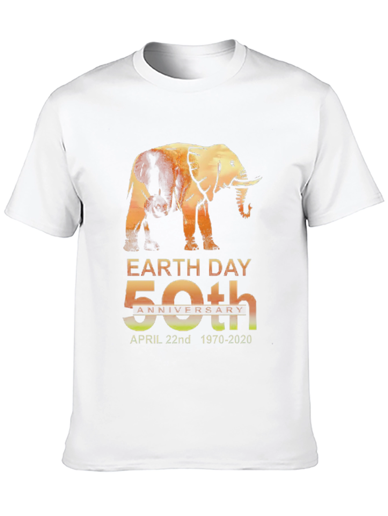 Earth Day 50th Anniversary Elephant Graphic T-Shirt