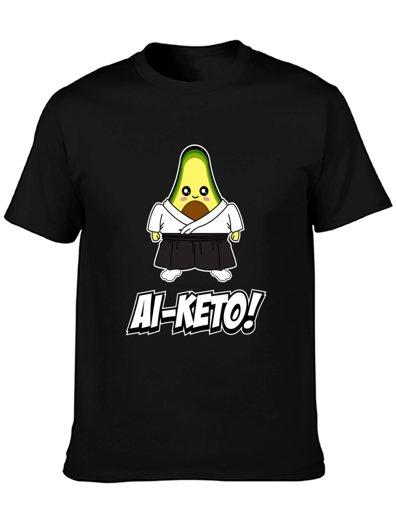 Ai-Keto Avocado Martial Arts Black T-Shirt