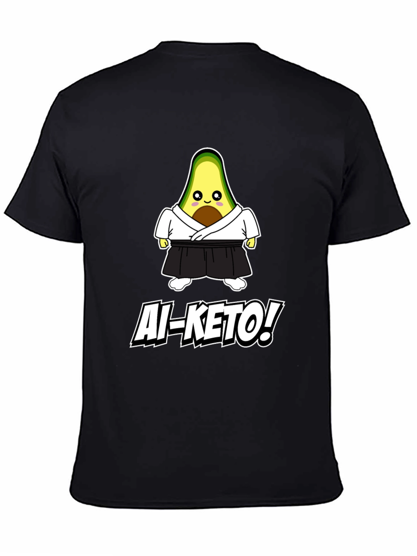 Ai-Keto Avocado Martial Arts Black T-Shirt
