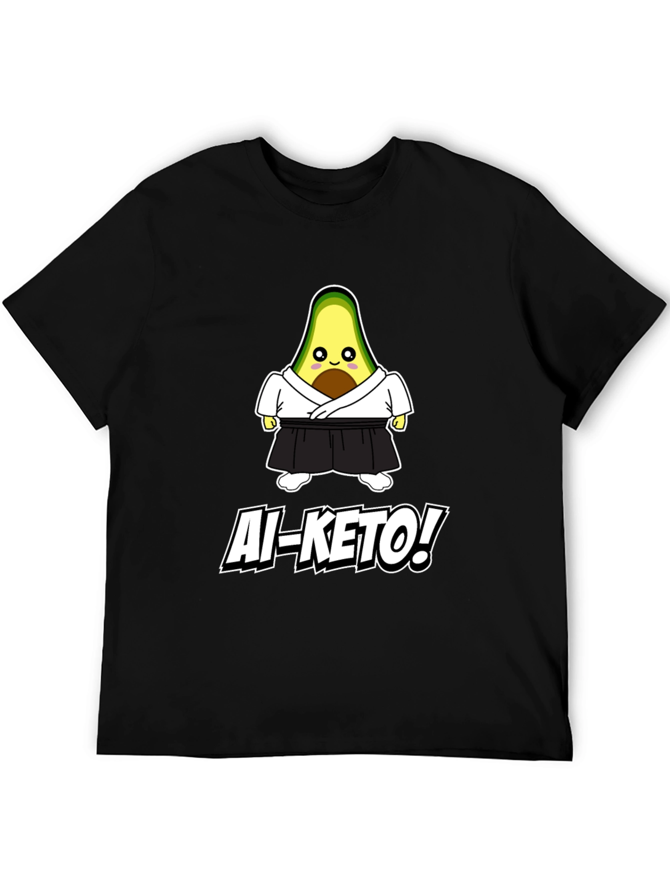 Ai-Keto Avocado Martial Arts Black T-Shirt