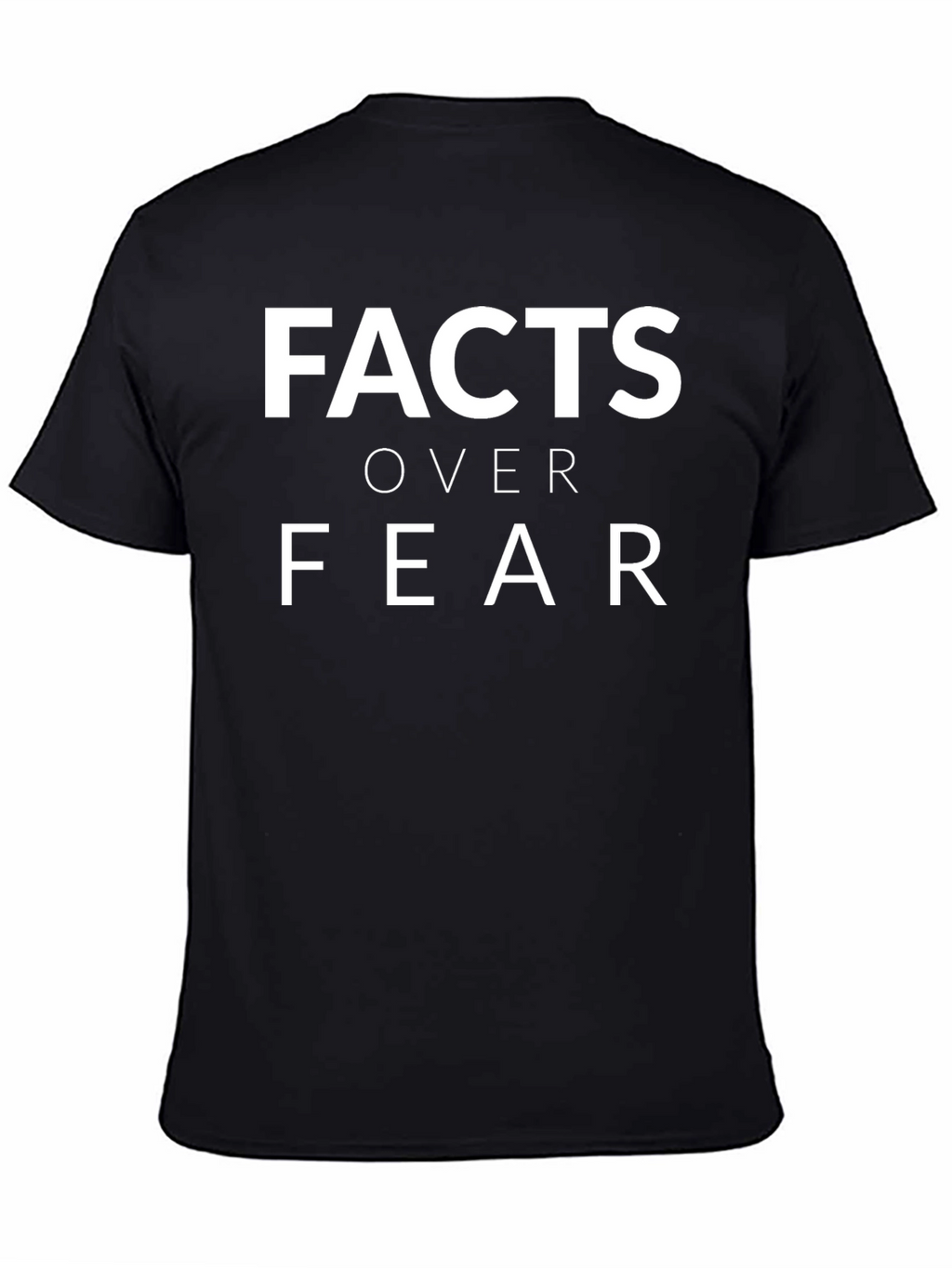 Facts Over Fear Graphic Tee - Black Cotton T-Shirt
