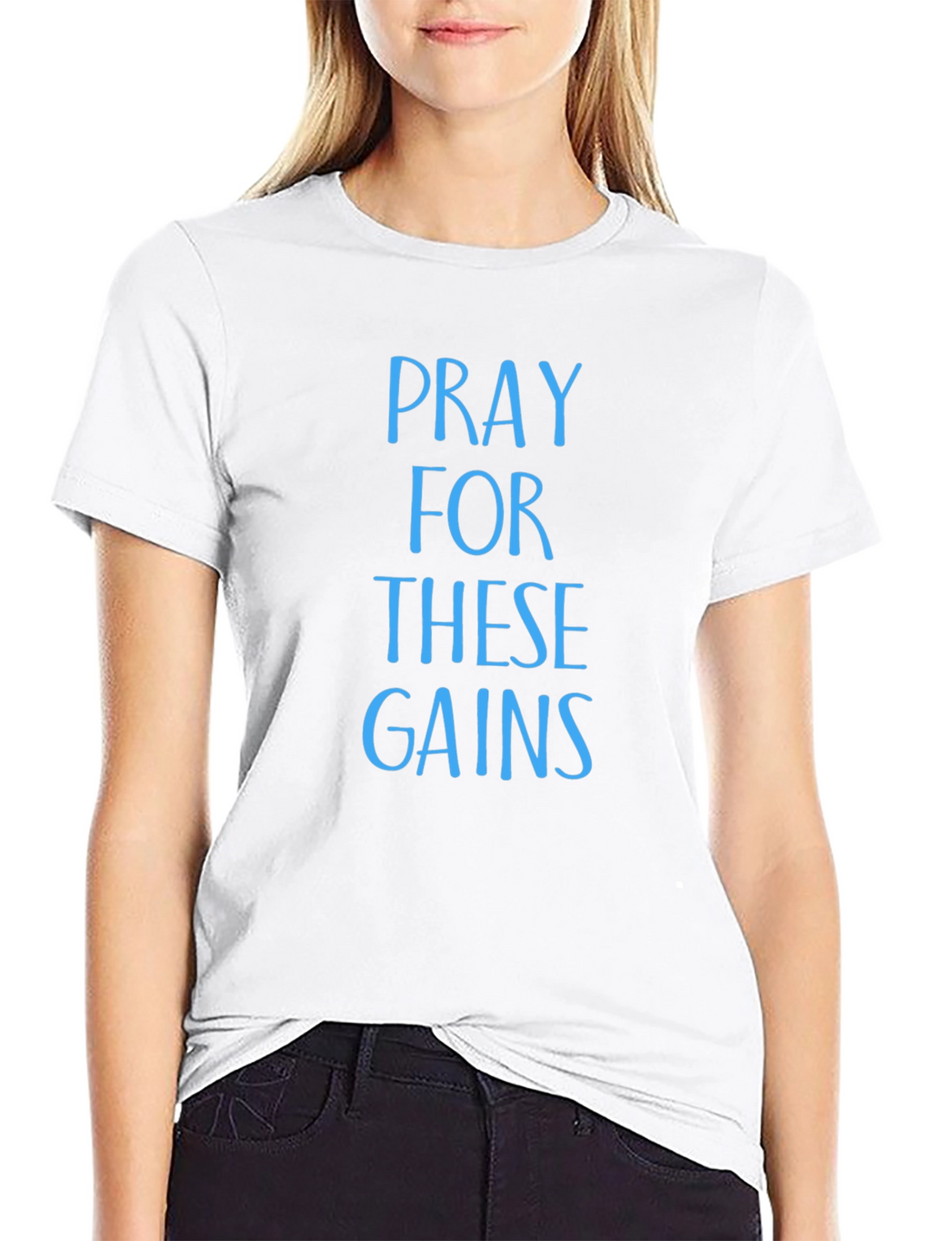 Pray For These Gains T-Shirt - Black