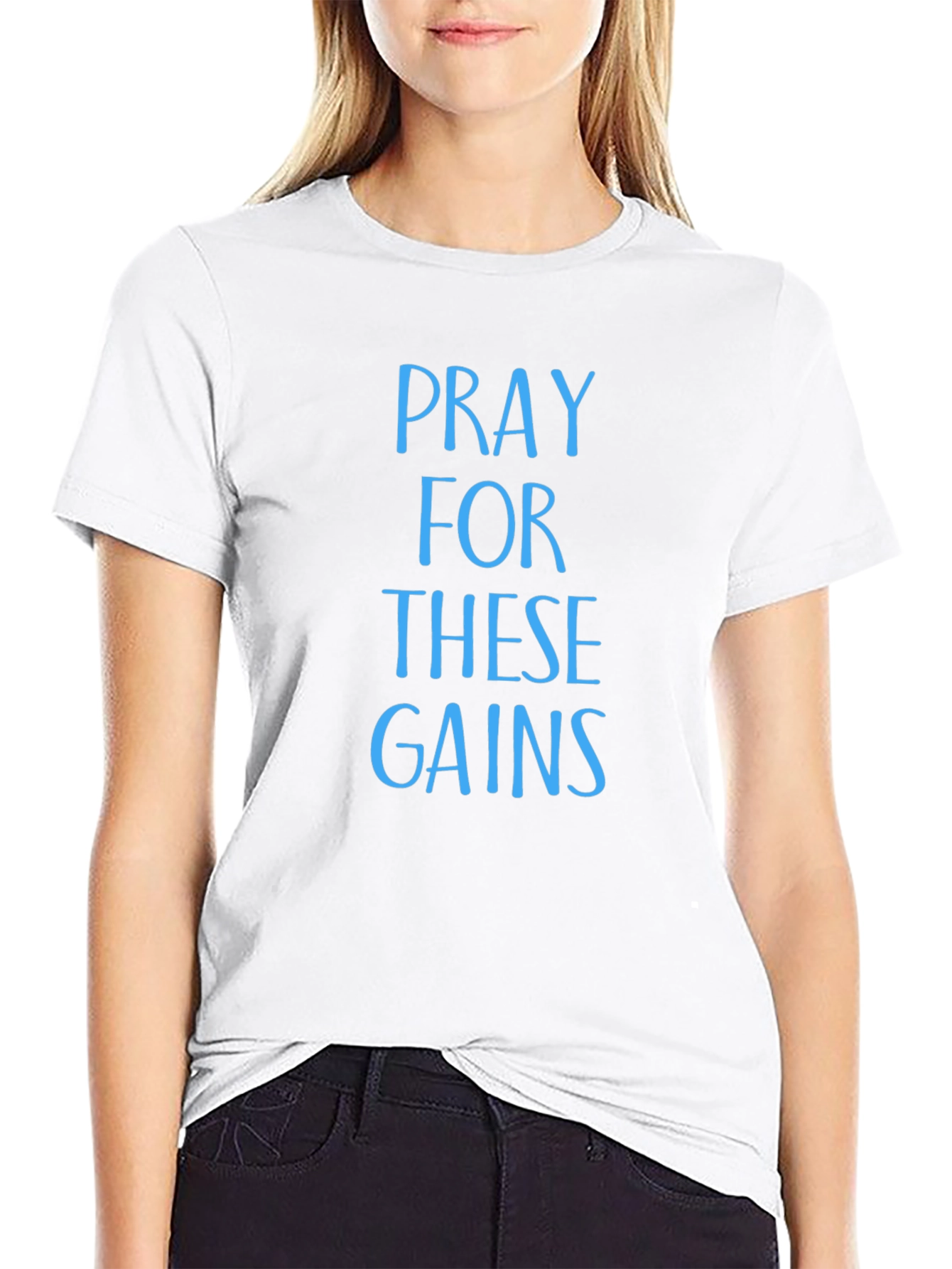 Pray For These Gains T-Shirt - Black