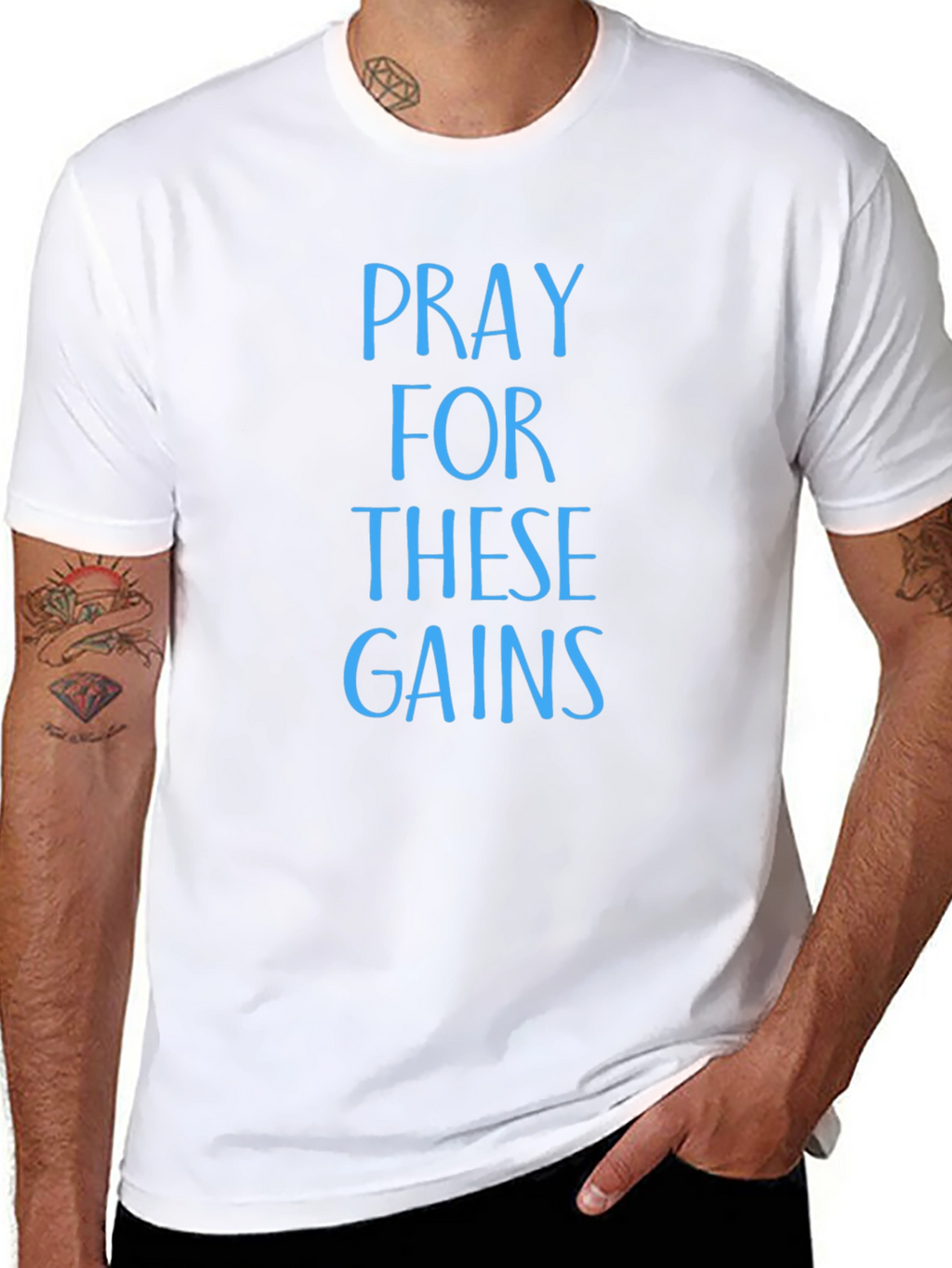 Pray For These Gains T-Shirt - Black