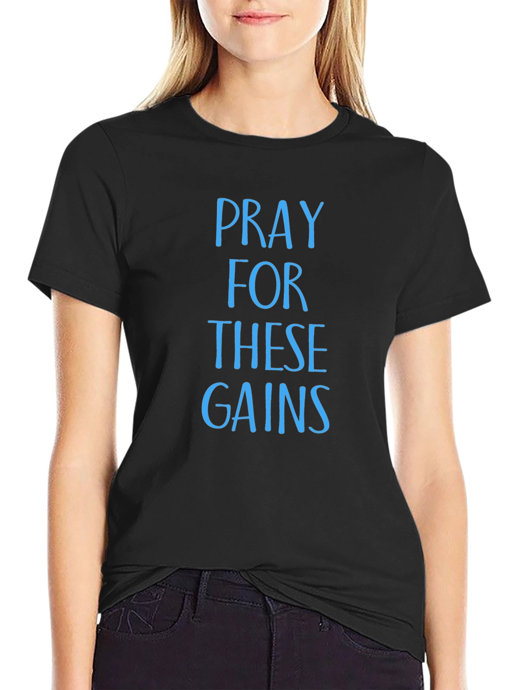 Pray For These Gains T-Shirt - Black