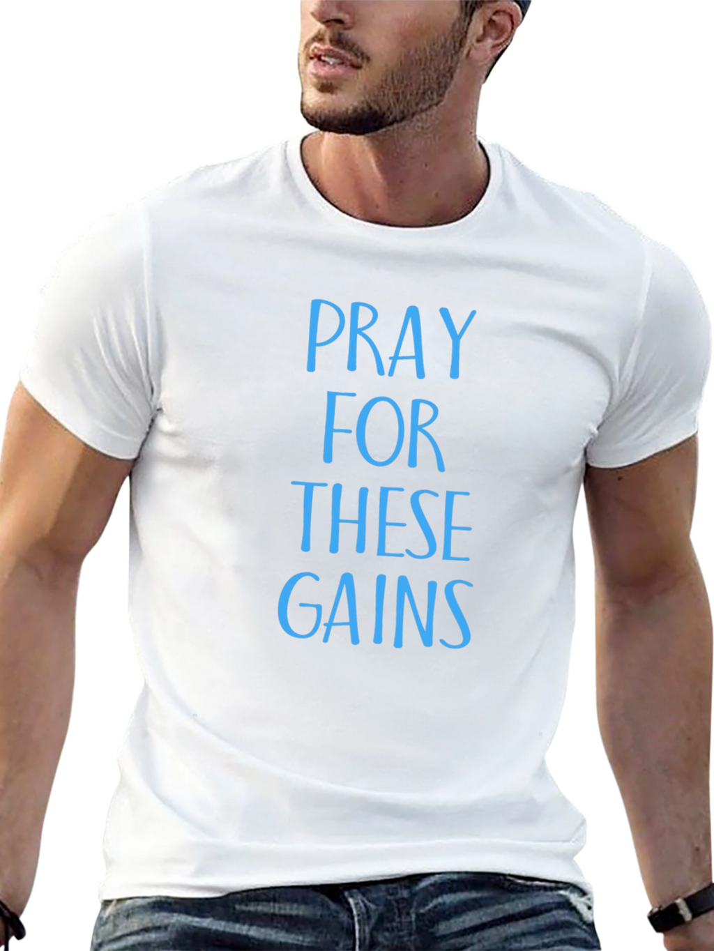 Pray For These Gains T-Shirt - Black