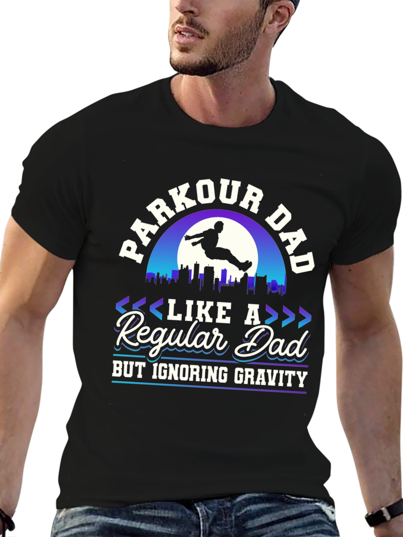 Parkour Dad T-Shirt - Ignoring Gravity