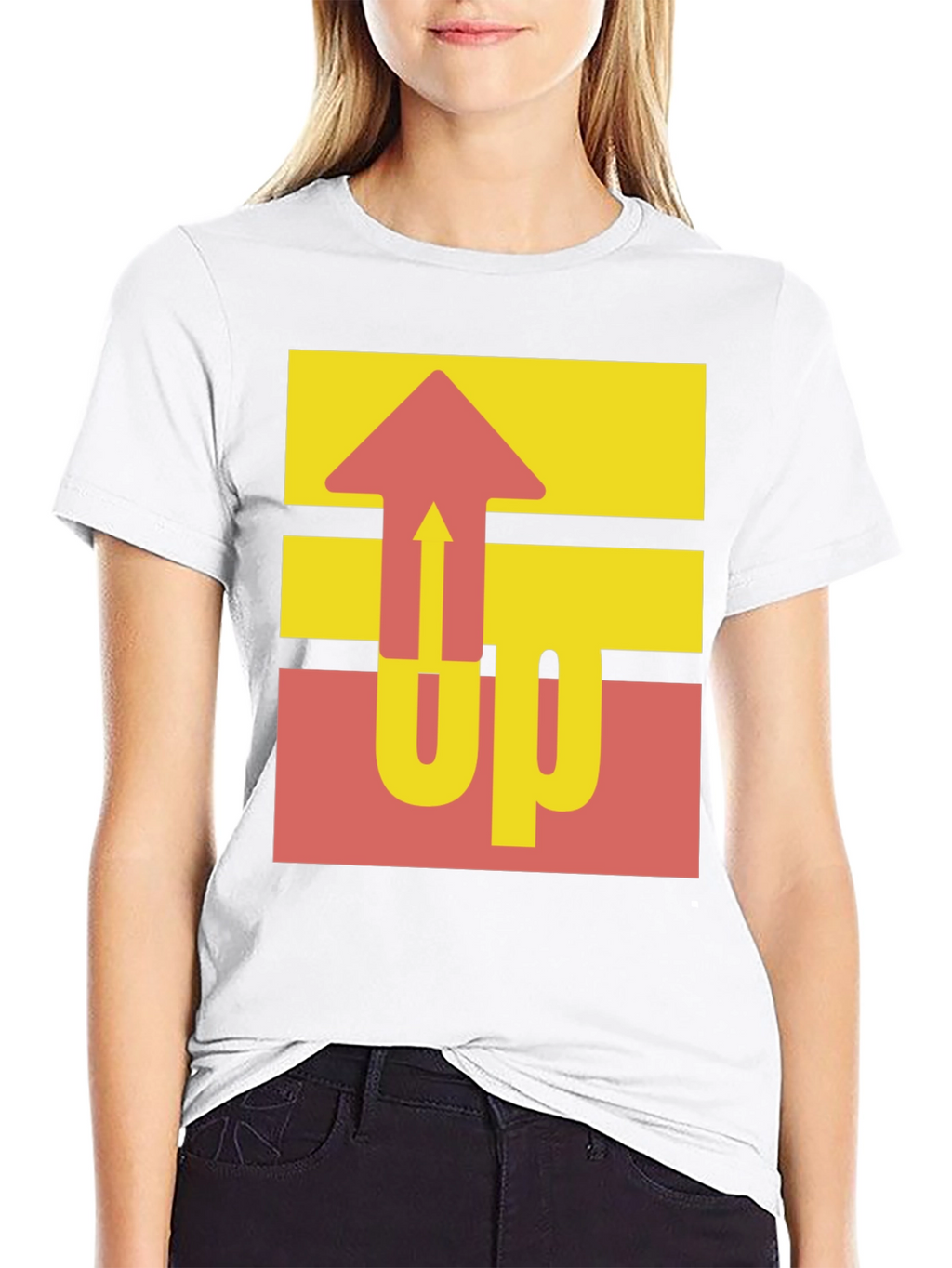 Retro UP Graphic Tee - Casual Black Cotton Shirt