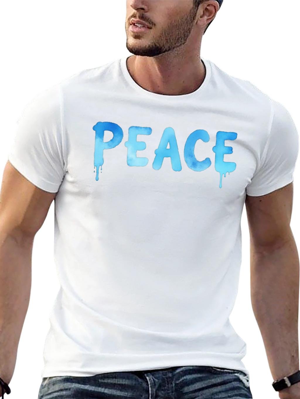 Peace Drip Graphic T-Shirt - Cool Casual Tee