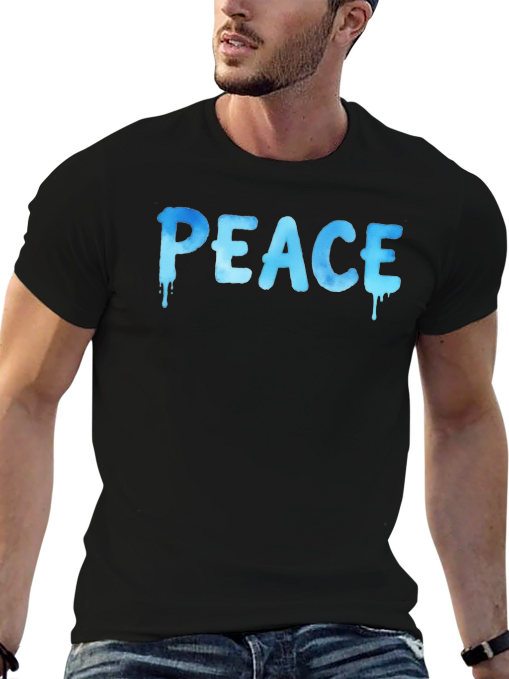 Peace Drip Graphic T-Shirt - Cool Casual Tee