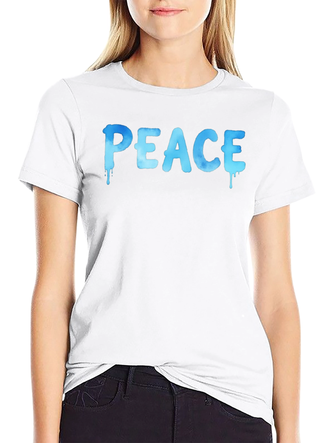 Peace Drip Graphic T-Shirt - Cool Casual Tee