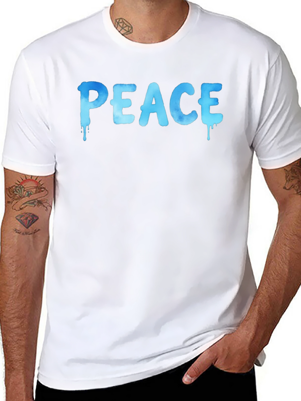 Peace Drip Graphic T-Shirt - Cool Casual Tee