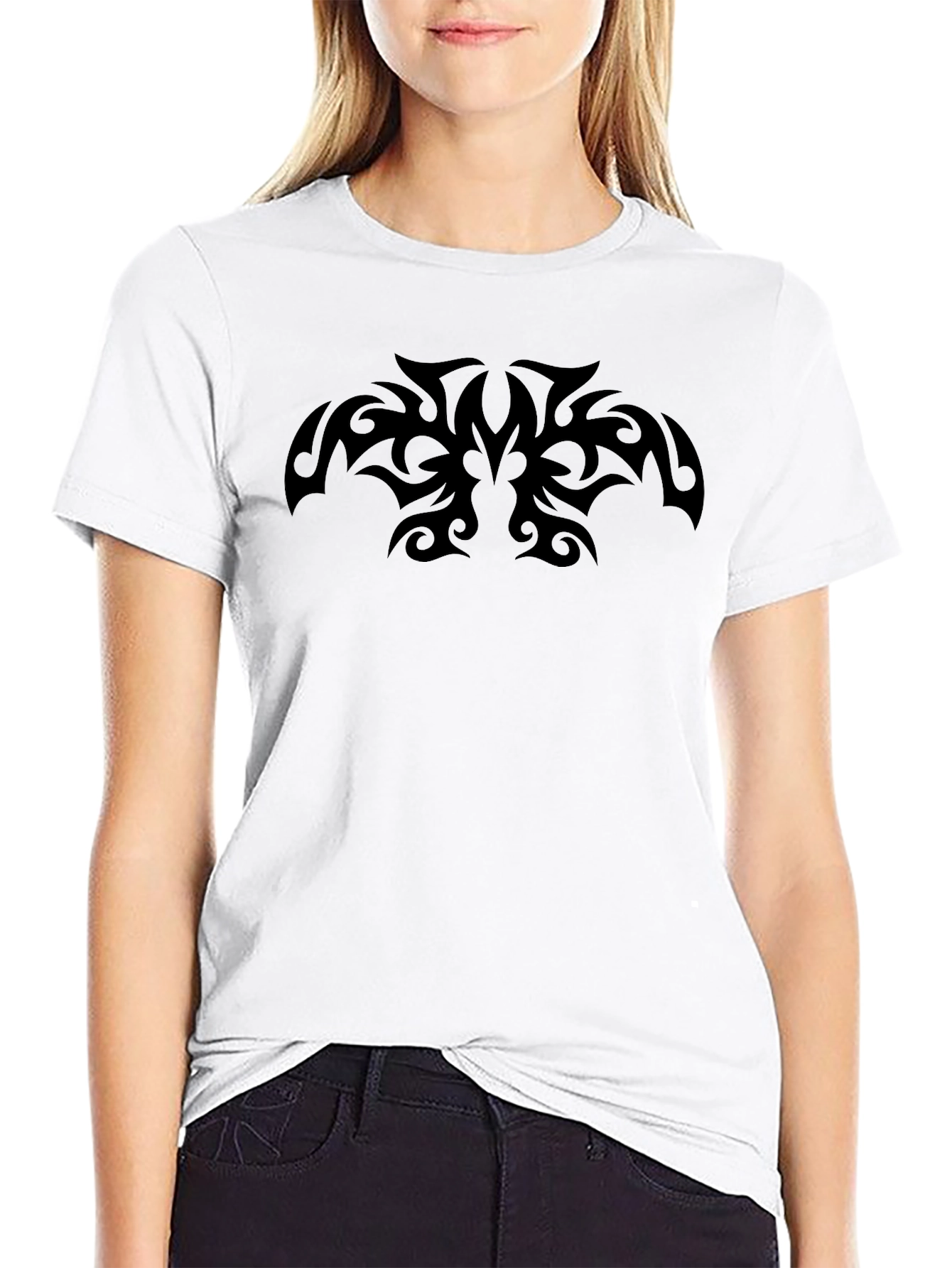Mens Black Tribal Tattoo Graphic Tee