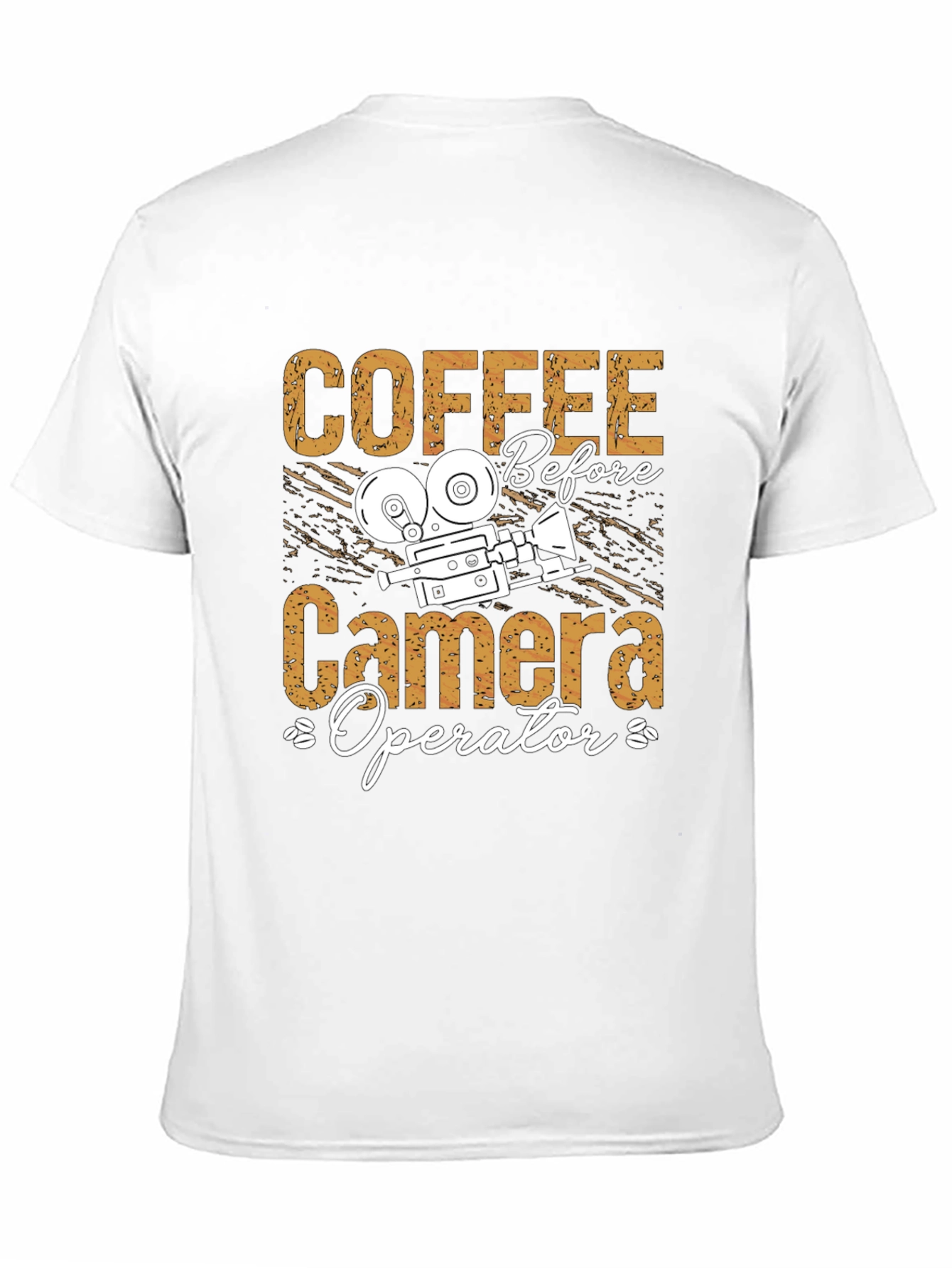 Coffee Before Camera Operator Black Graphic Tee