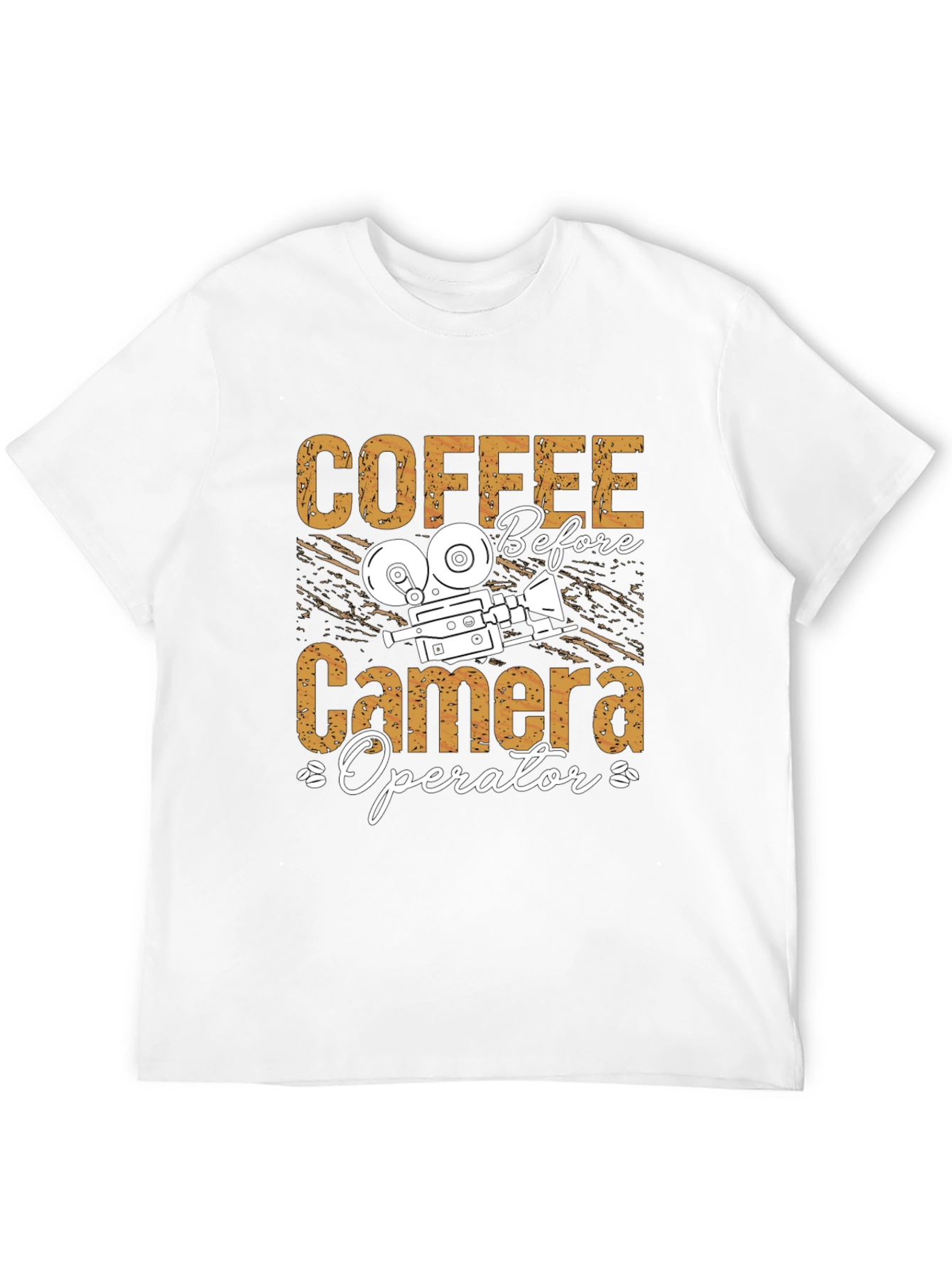 Coffee Before Camera Operator Black Graphic Tee