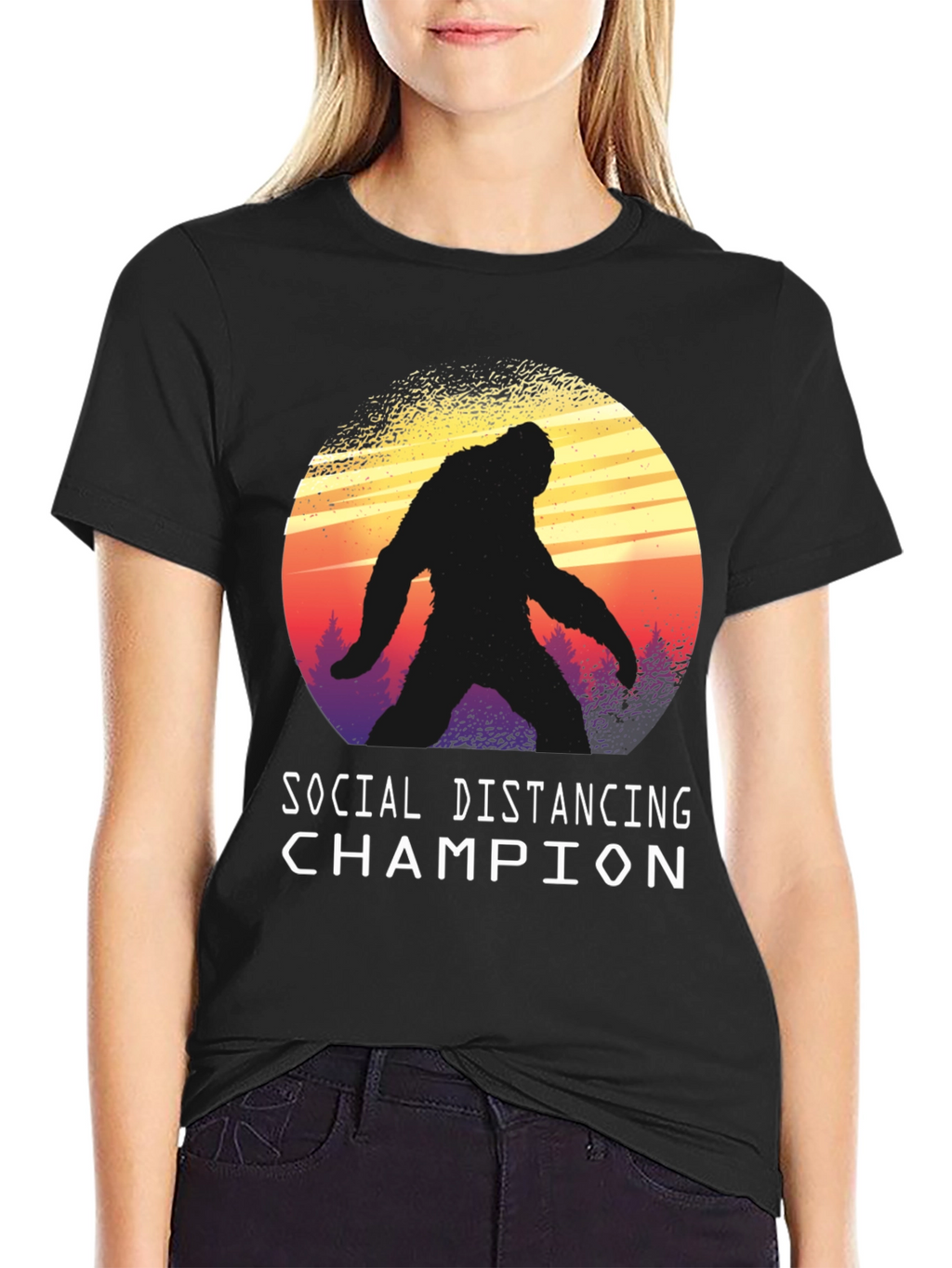 Social Distancing Champion Bigfoot T-Shirt