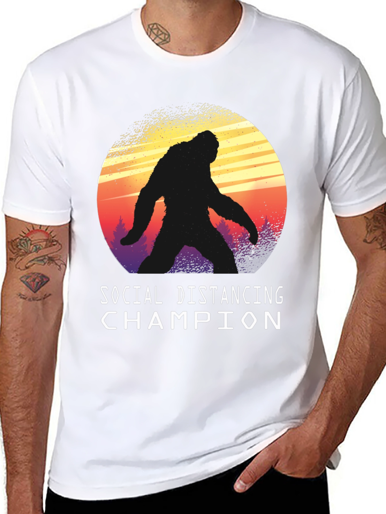 Social Distancing Champion Bigfoot T-Shirt