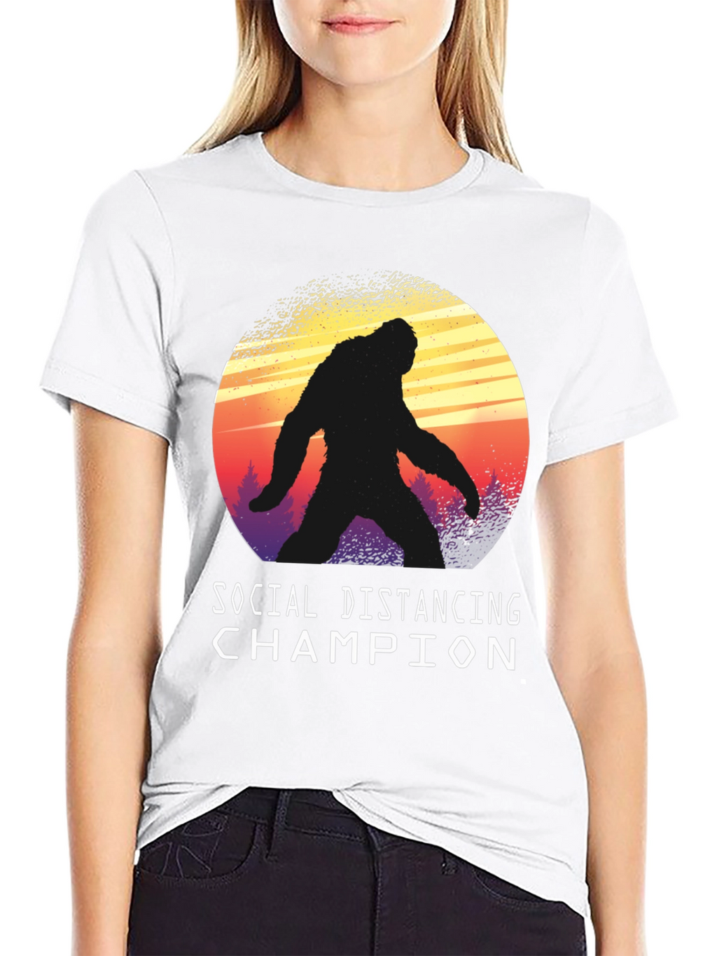 Social Distancing Champion Bigfoot T-Shirt