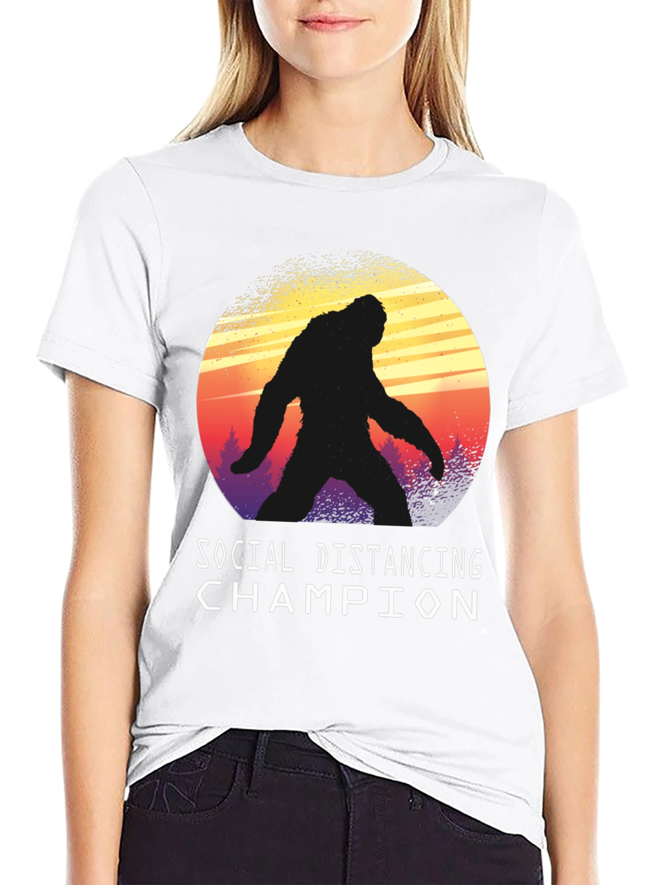 Social Distancing Champion Bigfoot T-Shirt