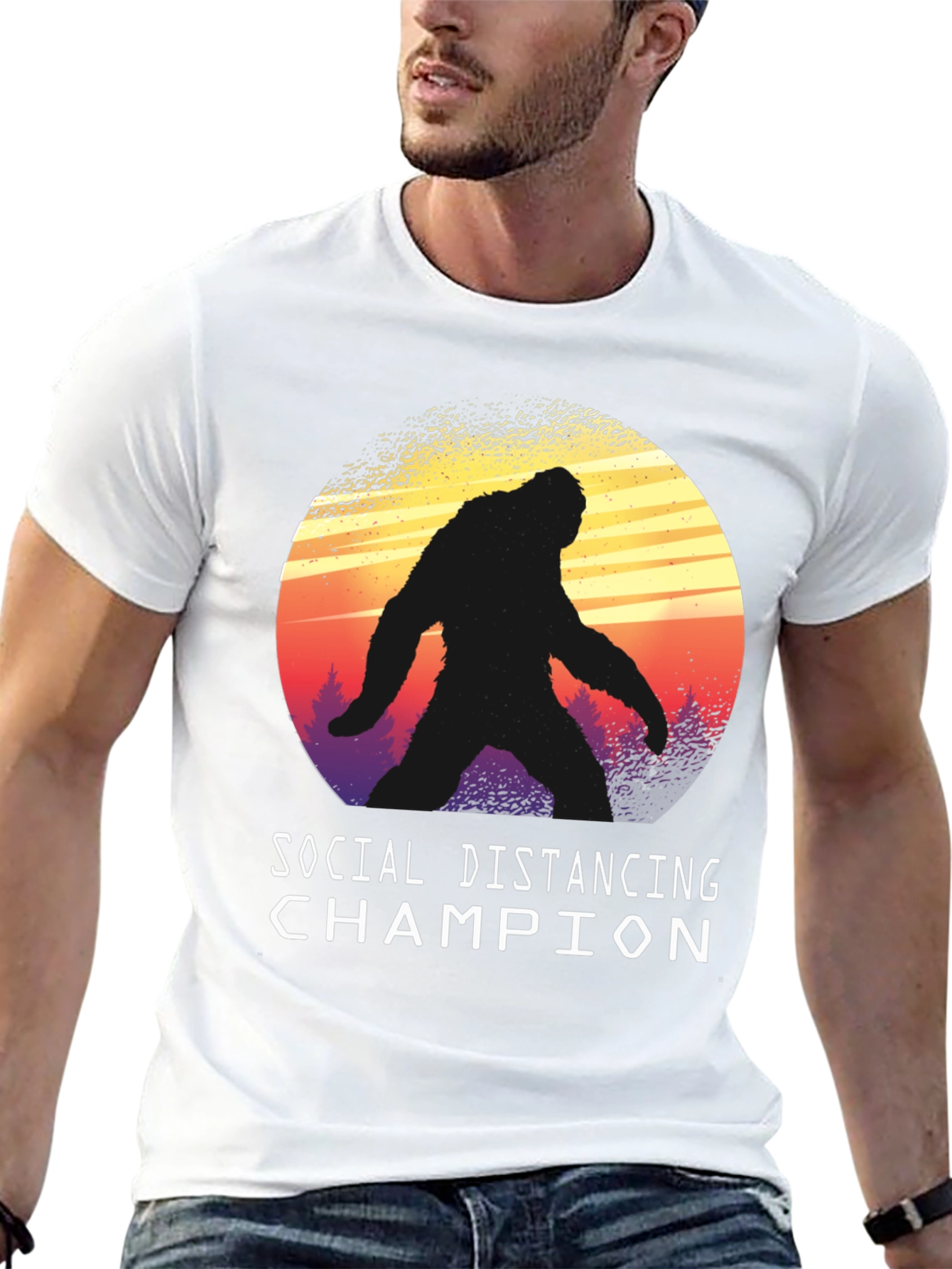 Social Distancing Champion Bigfoot T-Shirt