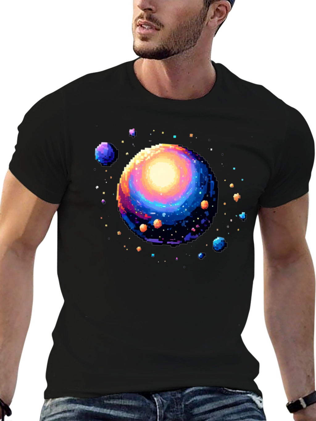 Pixel Universe Black T-Shirt