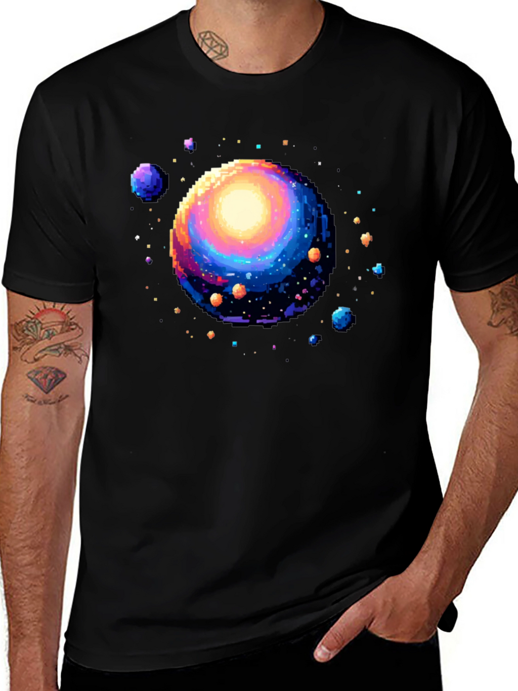 Pixel Universe Black T-Shirt