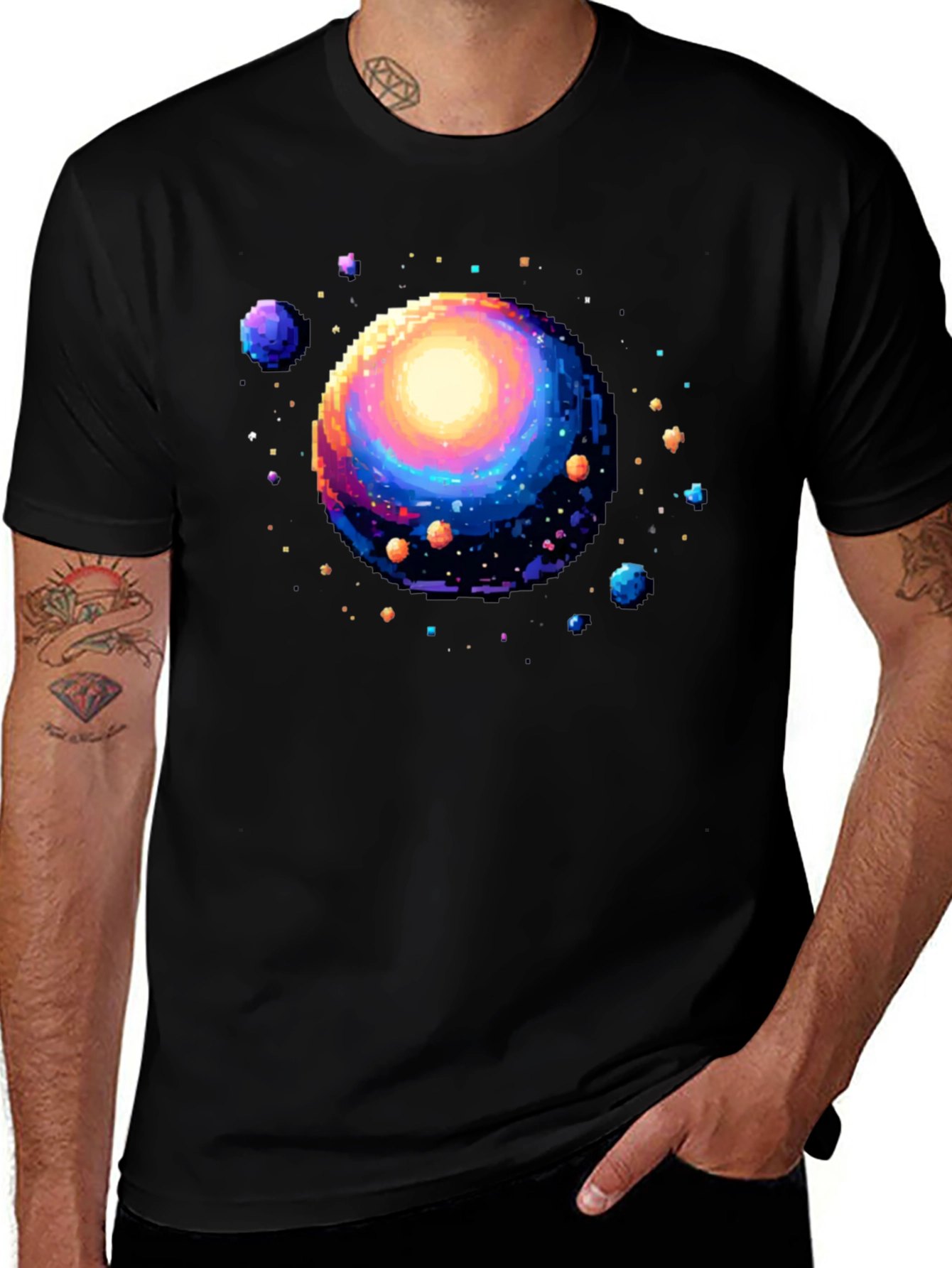 Pixel Universe Black T-Shirt