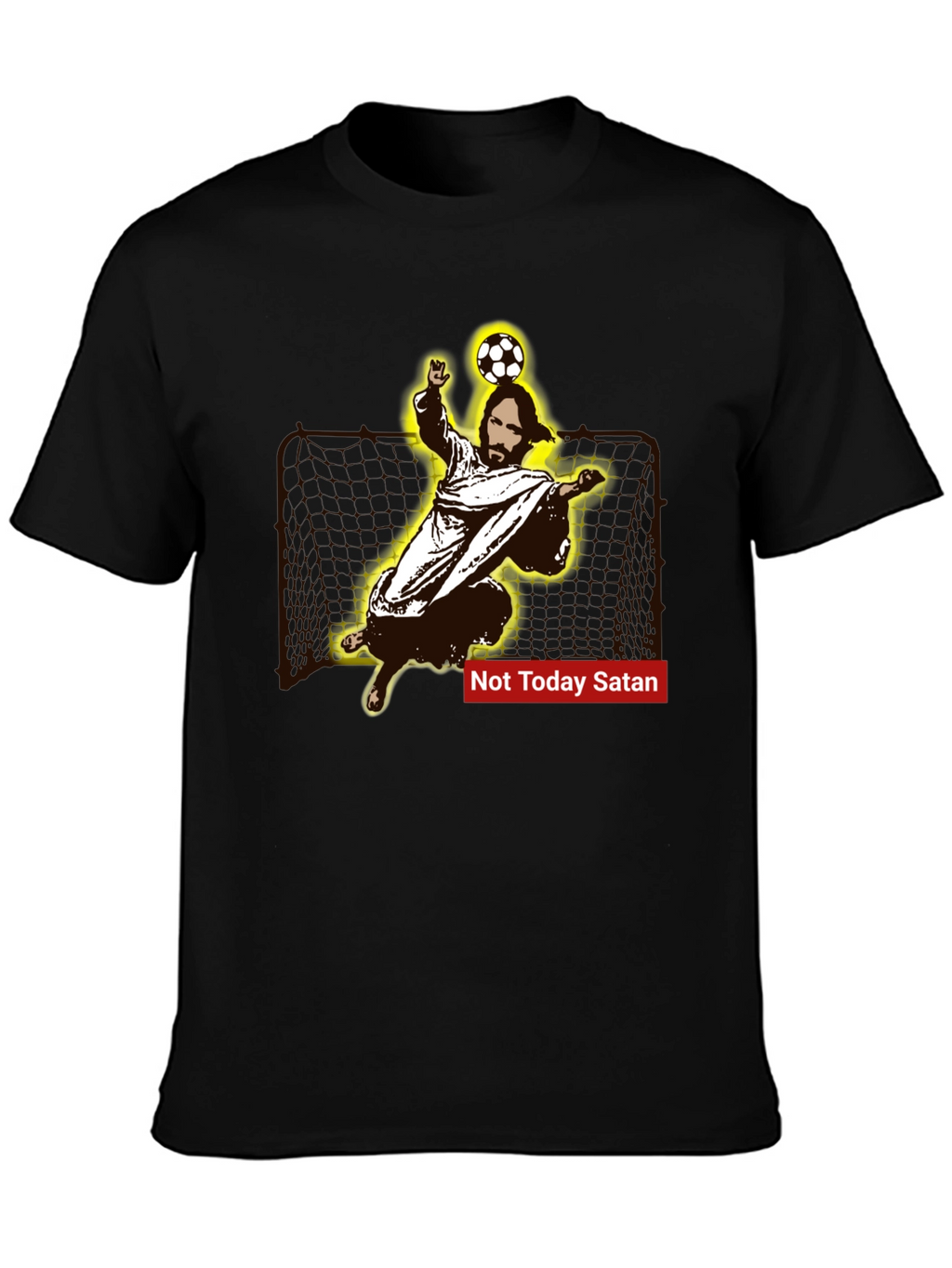 Jesus Soccer Save T-Shirt - Not Today Satan Tee