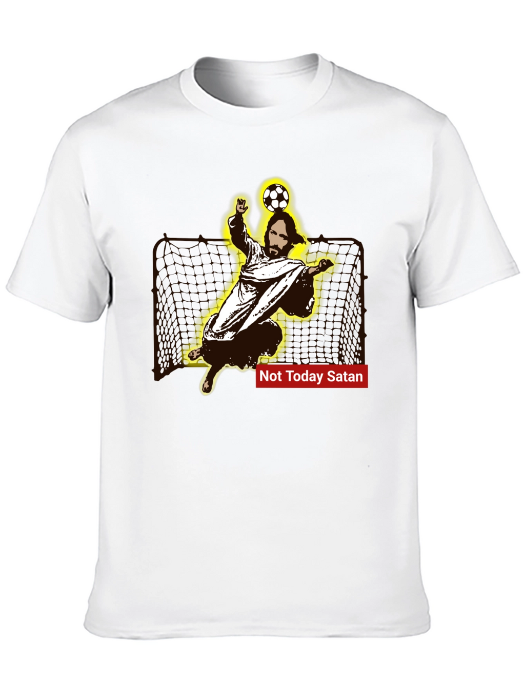 Jesus Soccer Save T-Shirt - Not Today Satan Tee