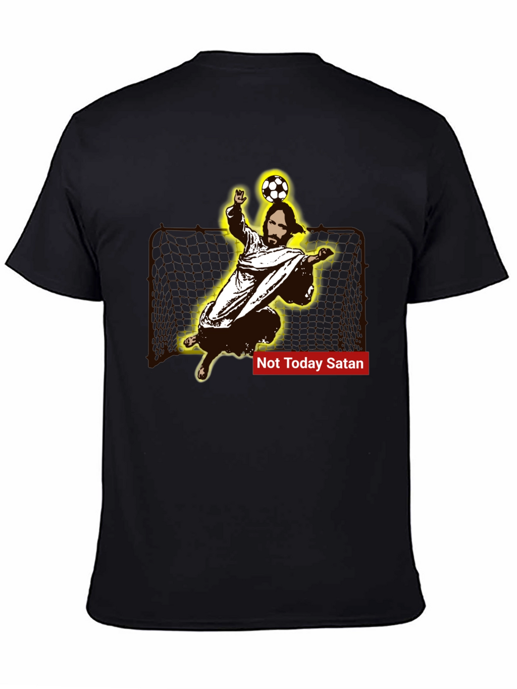 Jesus Soccer Save T-Shirt - Not Today Satan Tee