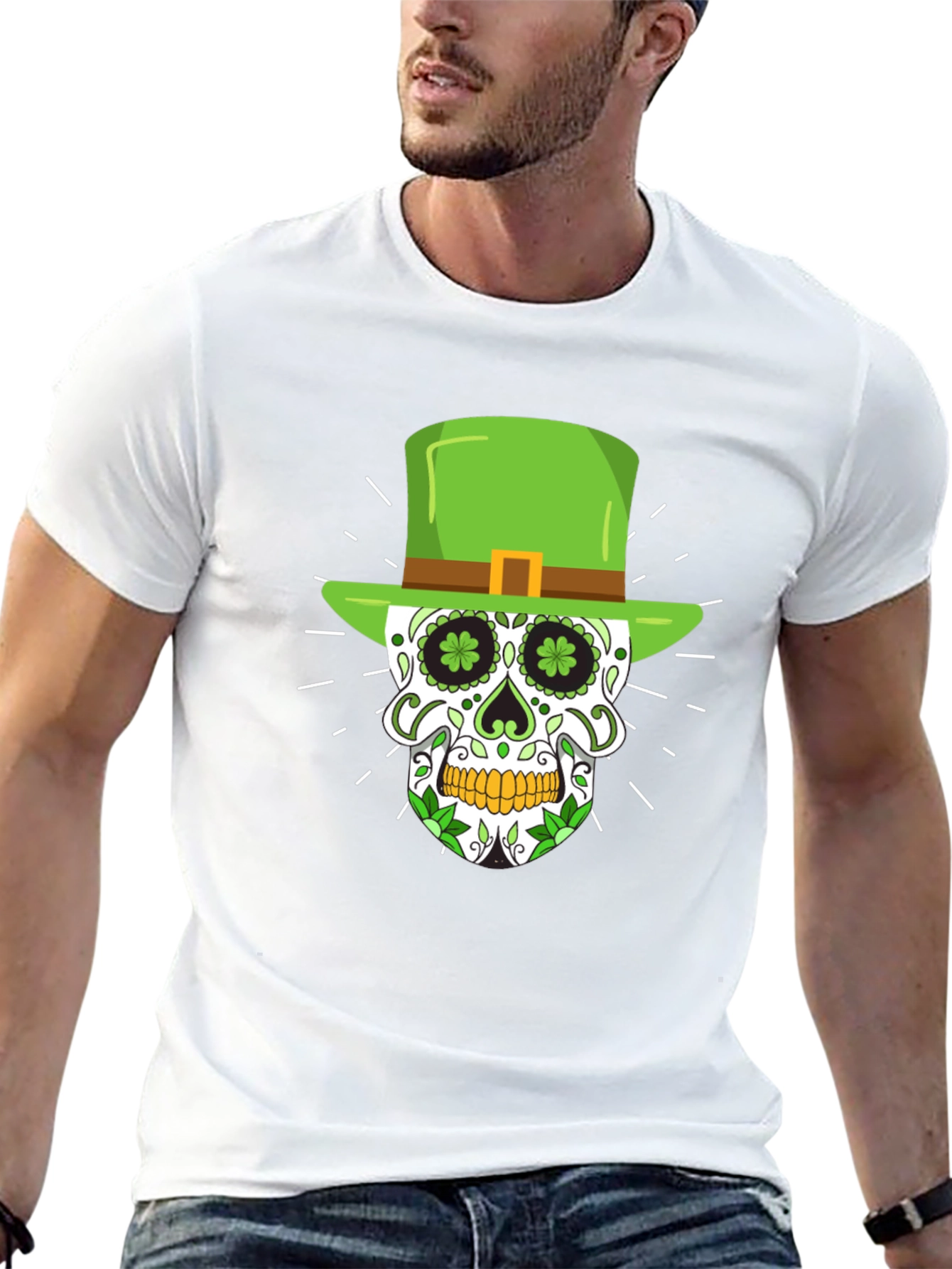 St. Patricks Day Skull Graphic Tee