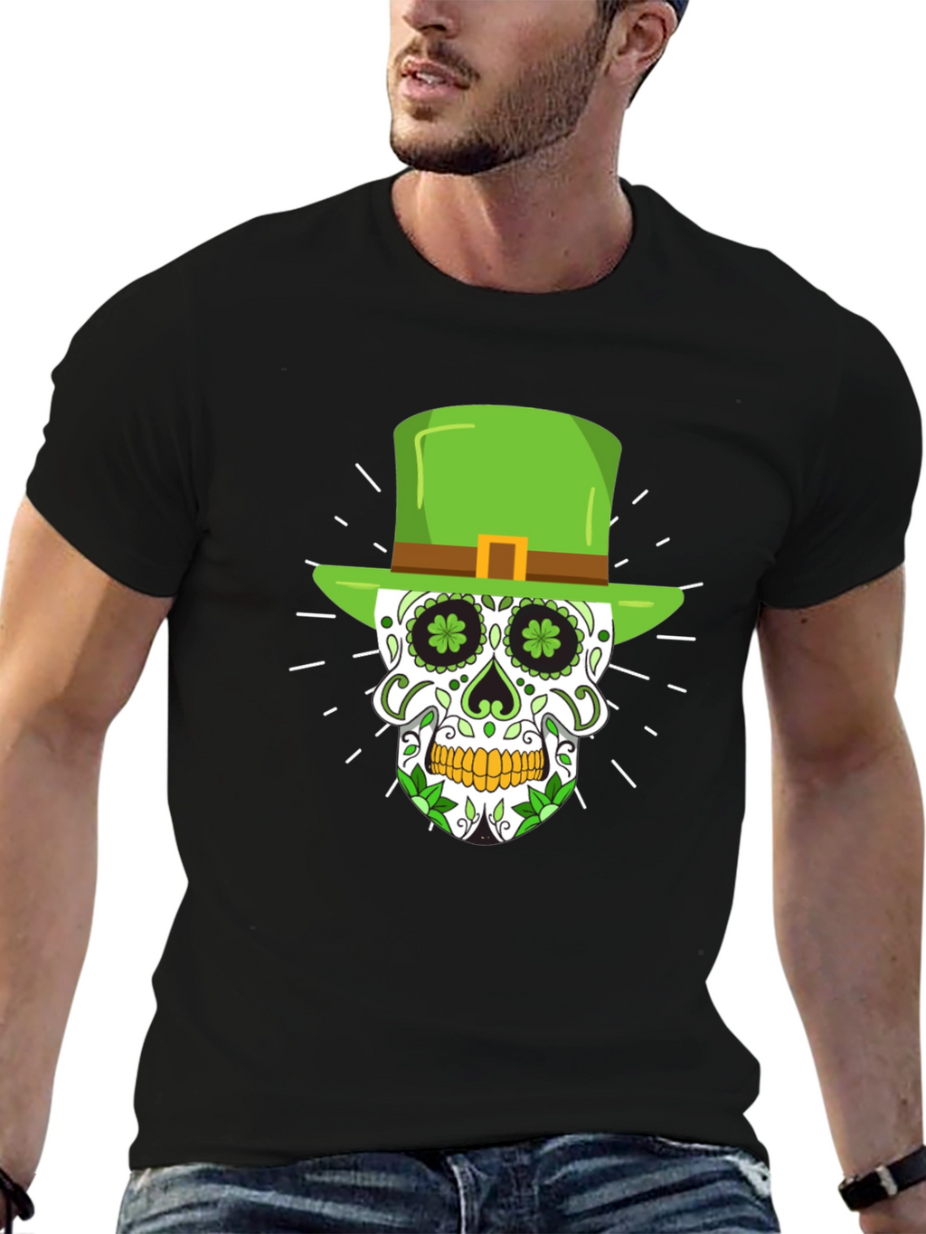 St. Patricks Day Skull Graphic Tee