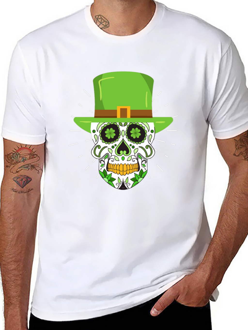 St. Patricks Day Skull Graphic Tee