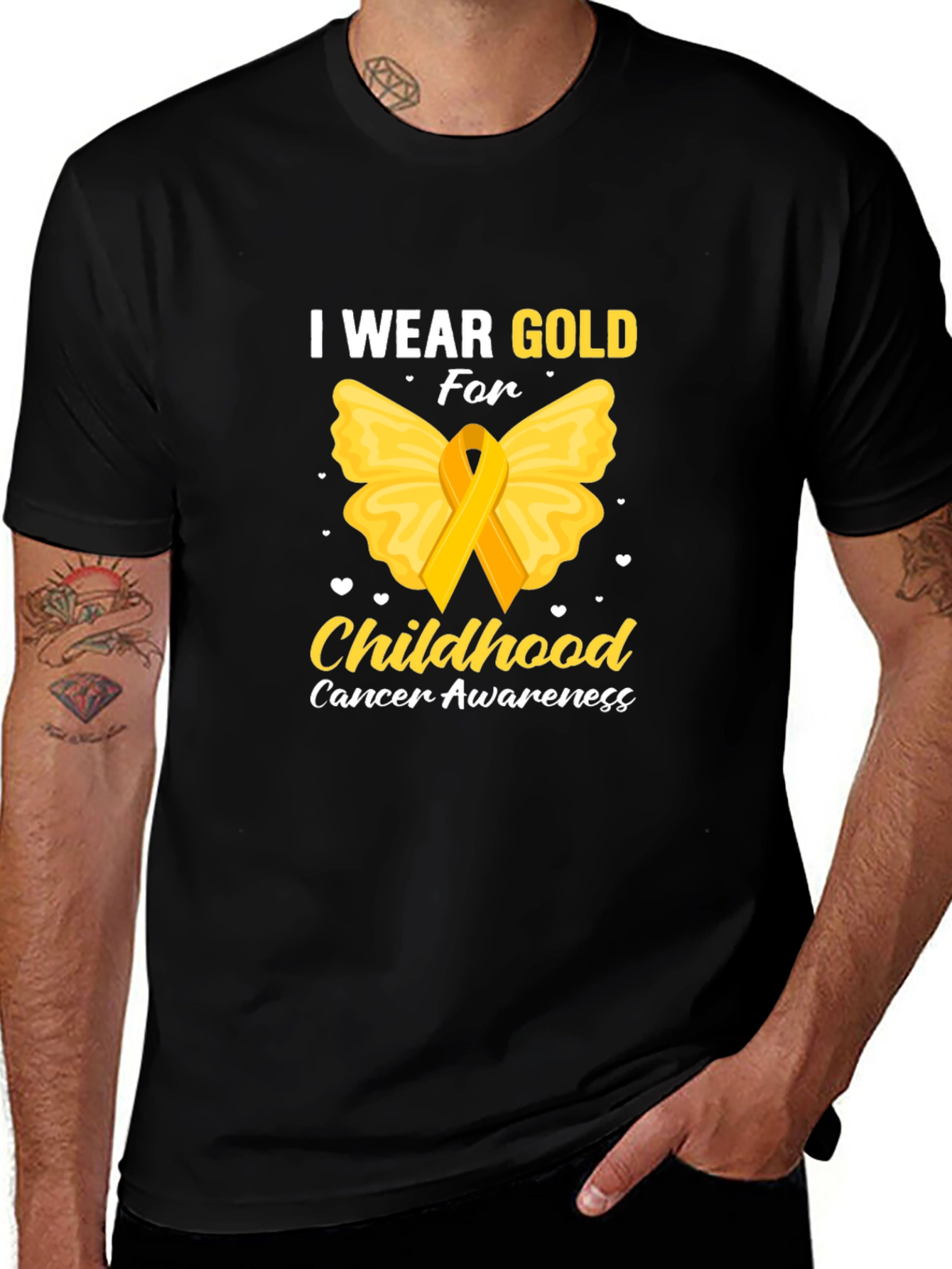 I Wear Gold For Childhood Cancer Awareness T-Shirt