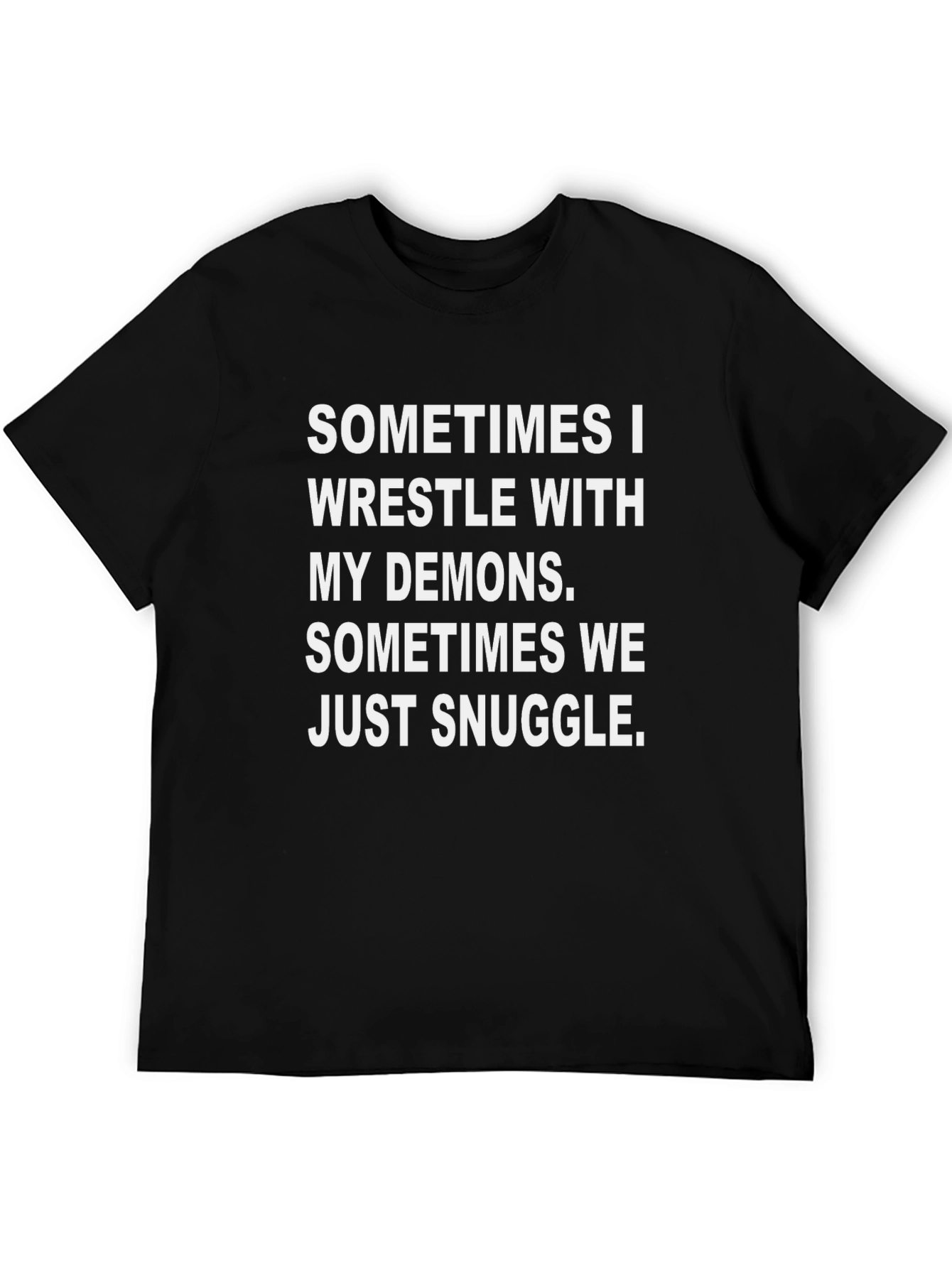 Wrestle Demons Snuggle Graphic T-Shirt