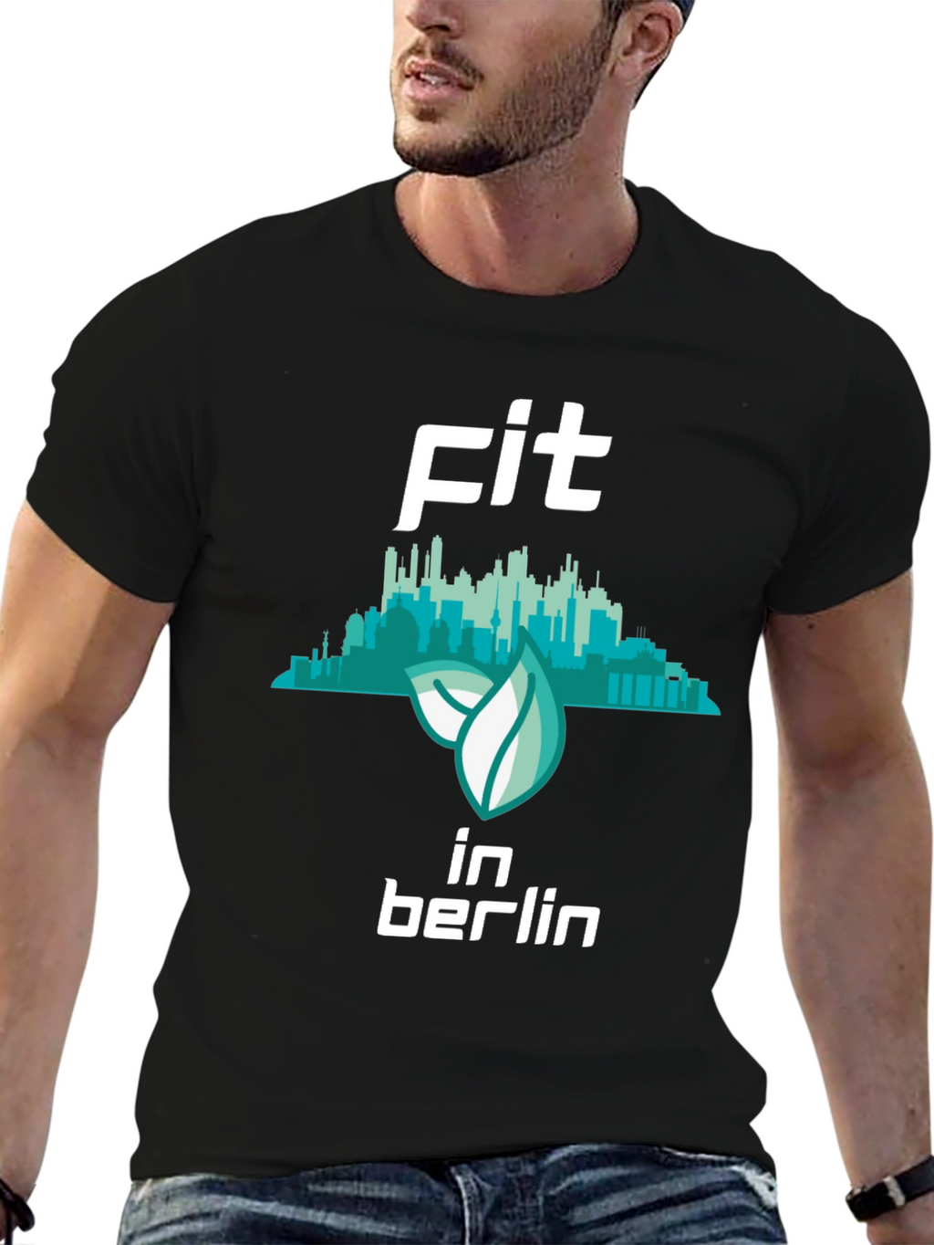 Fit in Berlin Black Graphic T-Shirt