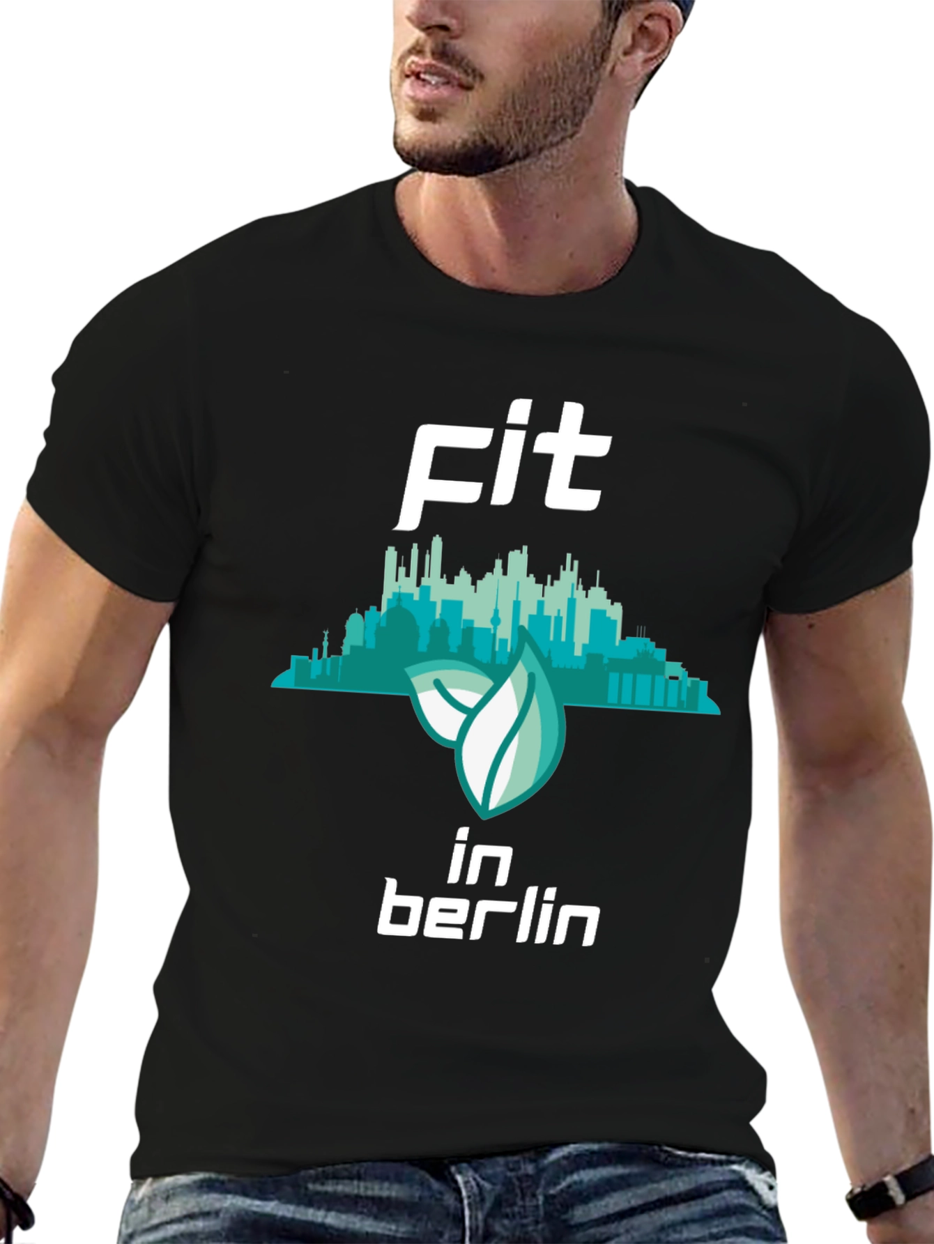 Fit in Berlin Black Graphic T-Shirt