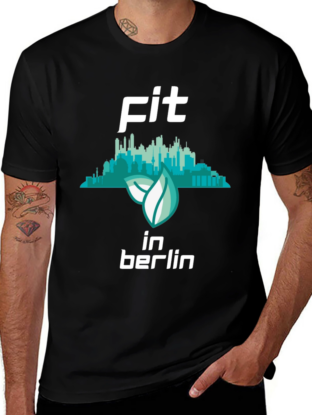 Fit in Berlin Black Graphic T-Shirt