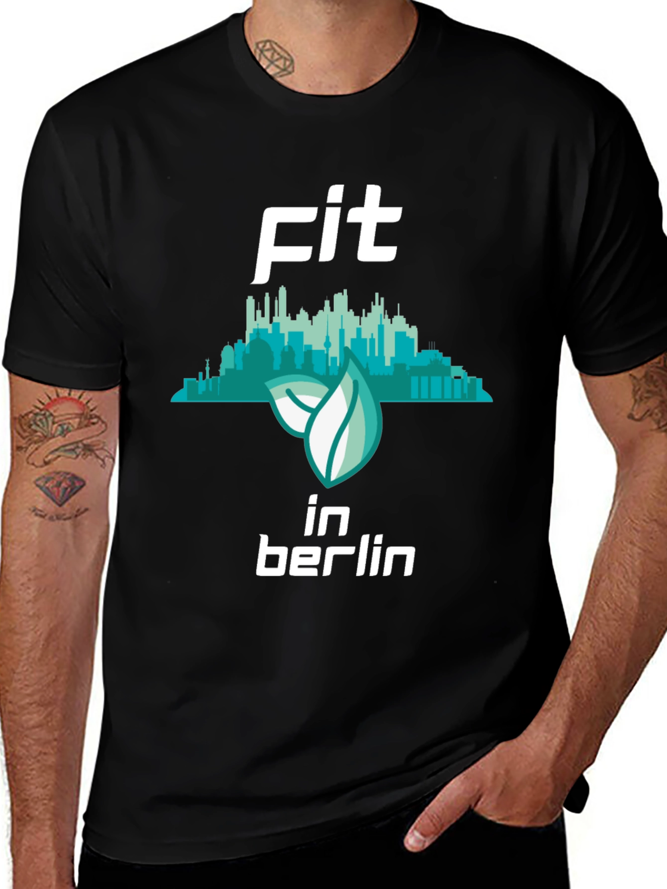 Fit in Berlin Black Graphic T-Shirt