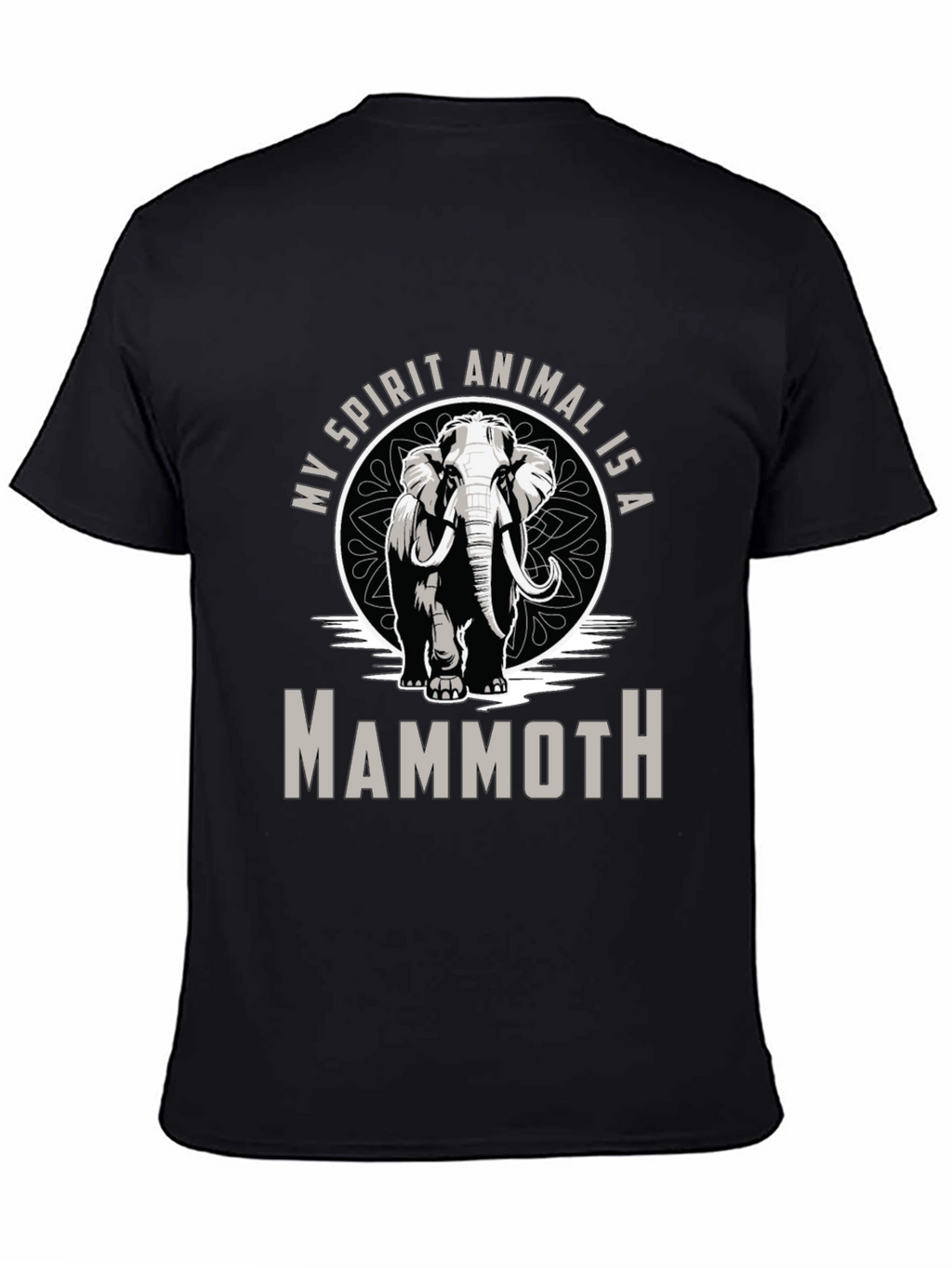 Mammoth Spirit Animal T-Shirt - Black